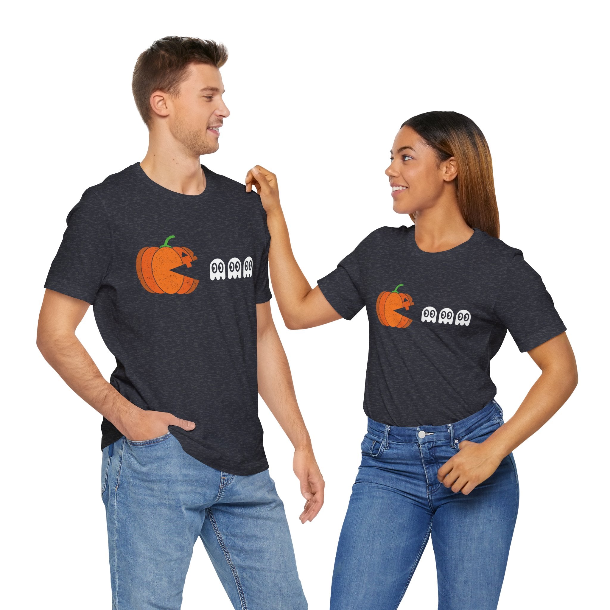 Halloween Retro Gamer - Premium Unisex Crewneck T-Shirt
