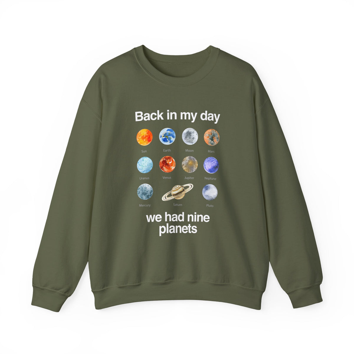 Back In My Day We Had Nine Planets Sweatshirt