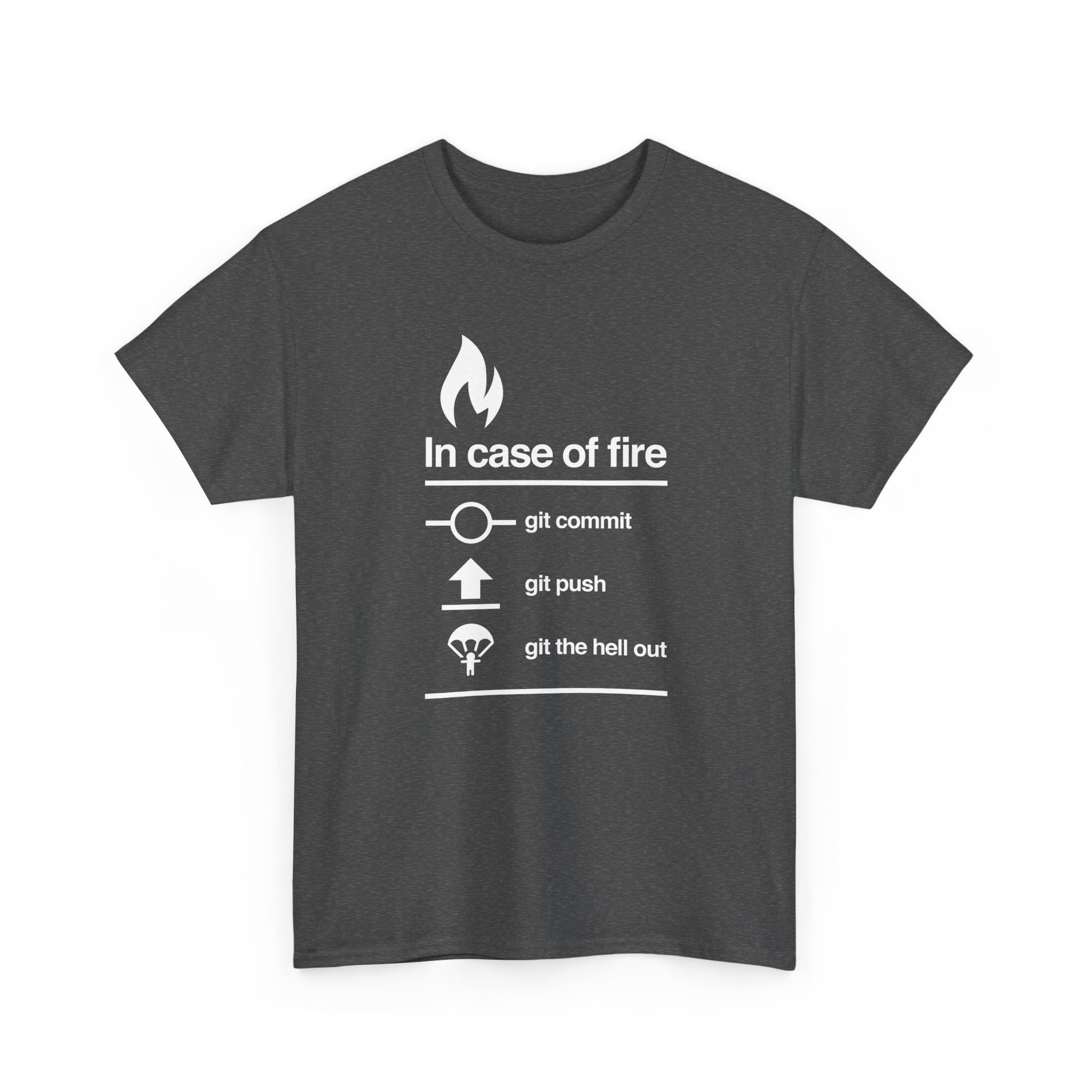 In Case Of Fire Git Commit - Regular Unisex Crewneck T-Shirt