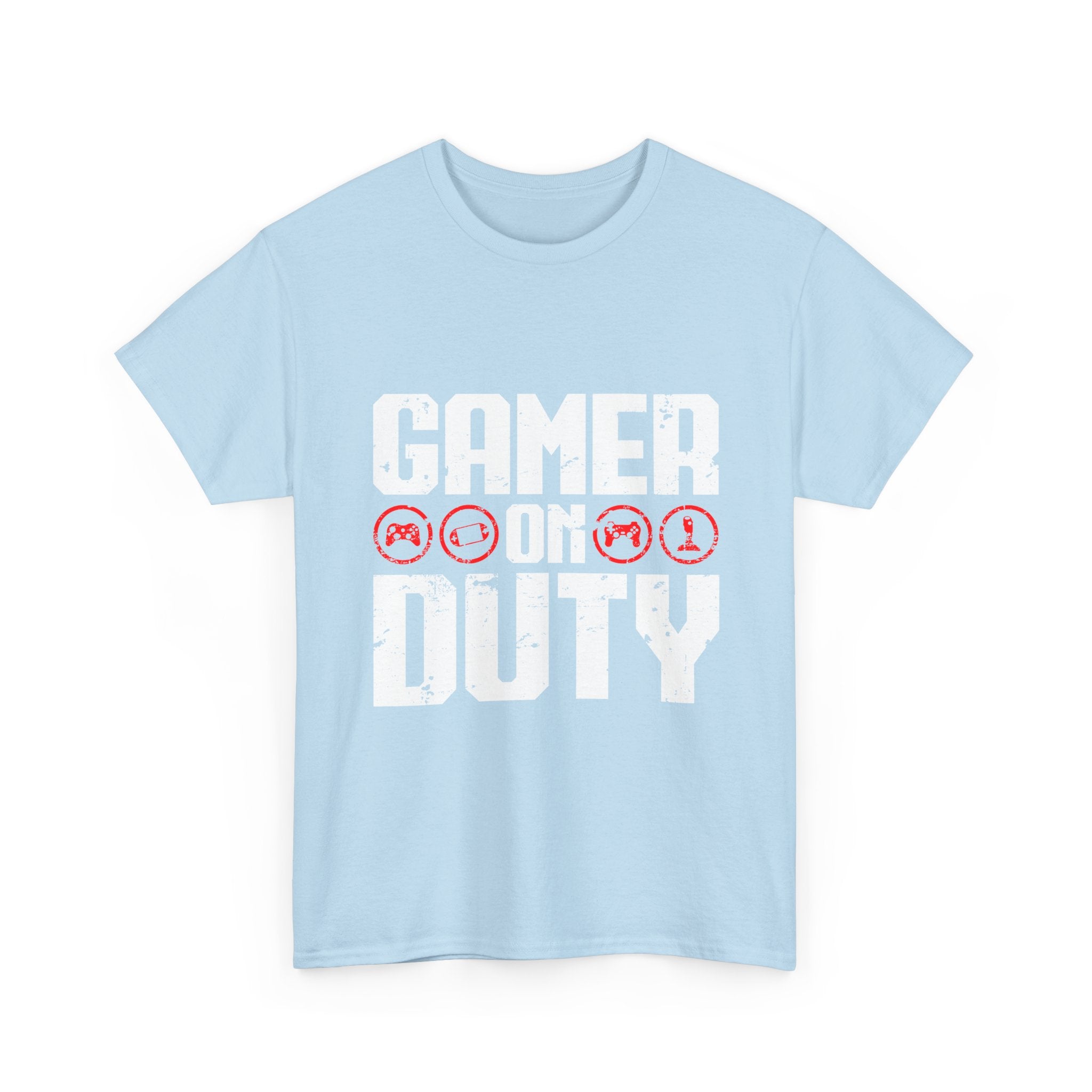 Gamer On Duty T-Shirt - Funny Video Game Lover Gift - Regular Unisex Crewneck T-Shirt