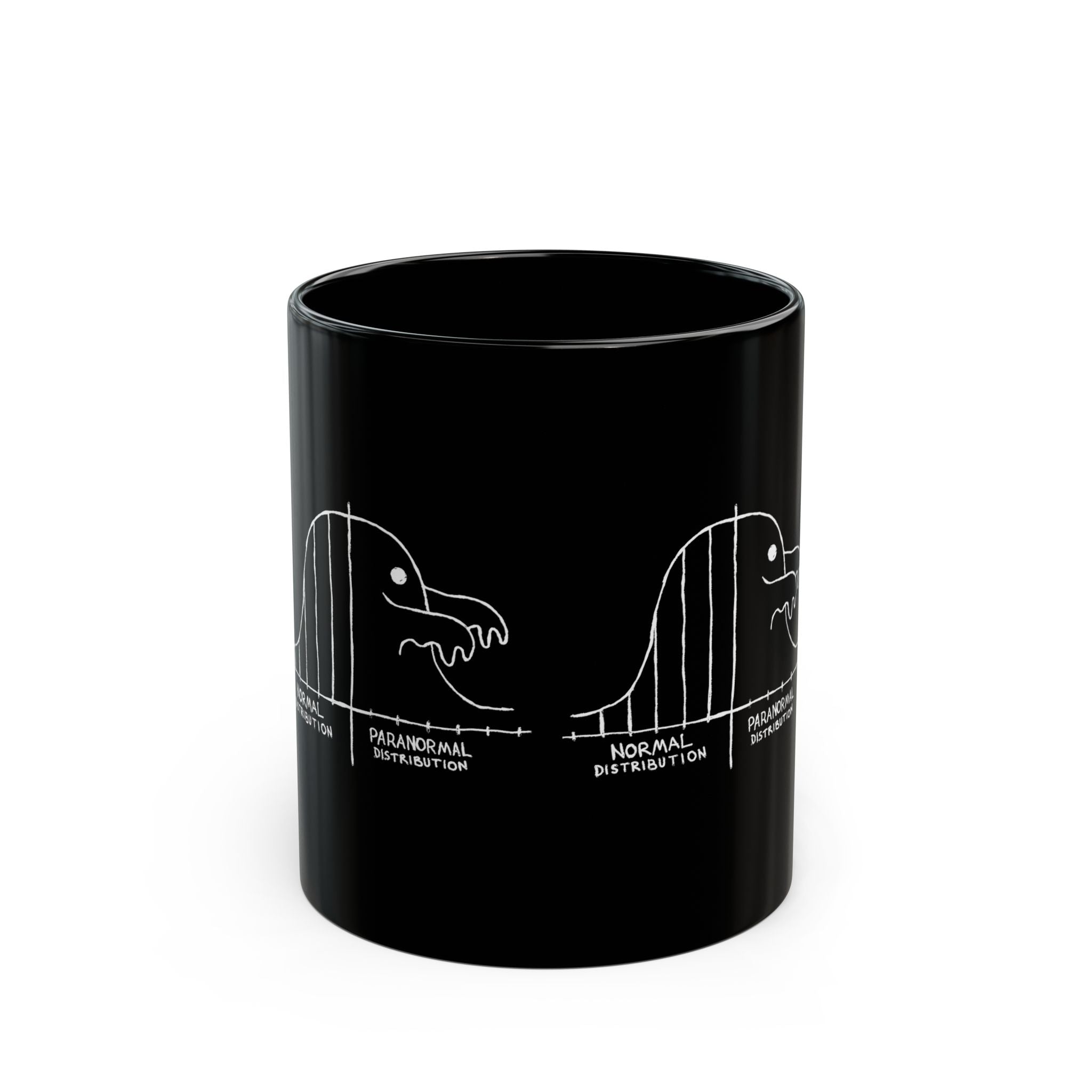 Math Statistics Paranormal Distribution Ghost - Black Glossy Mug