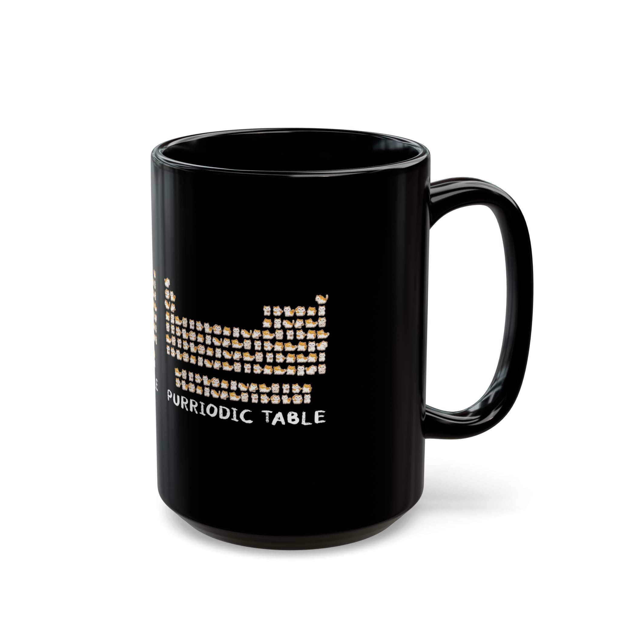 Purriodic Table - Black Glossy Mug