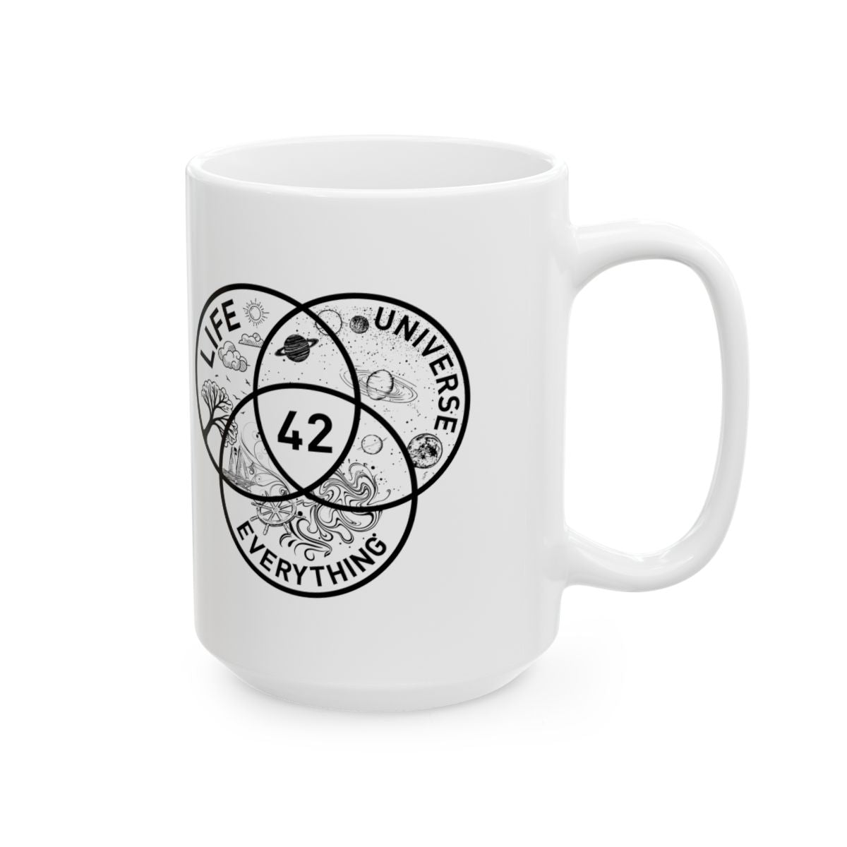 42 - The Answer (White) Mug right #Size_15oz
