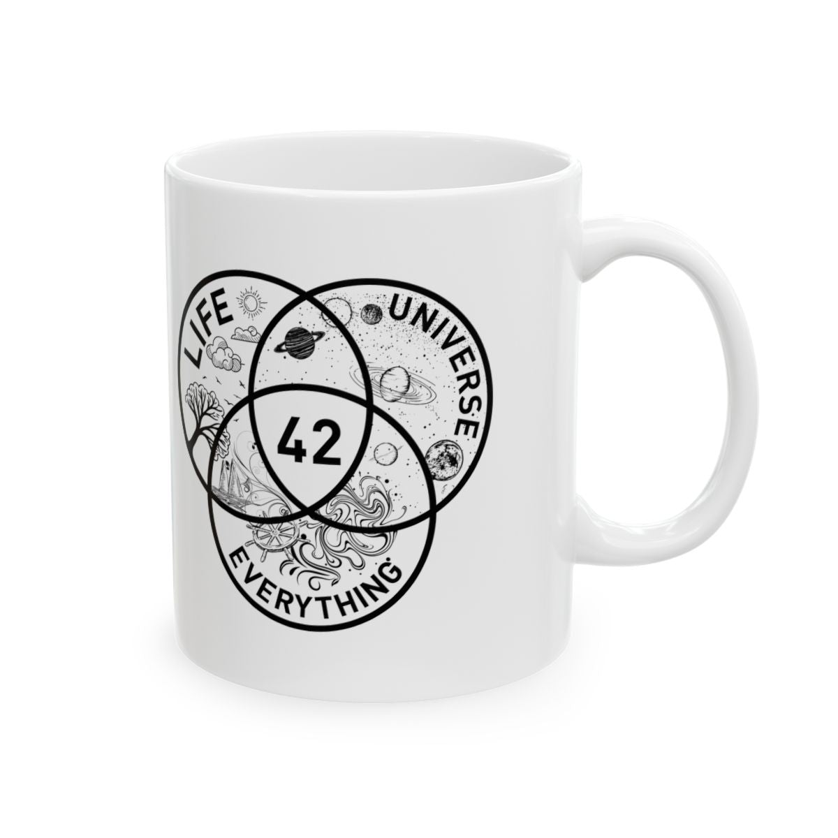 42 - The Answer (White) Mug right #Size_11oz