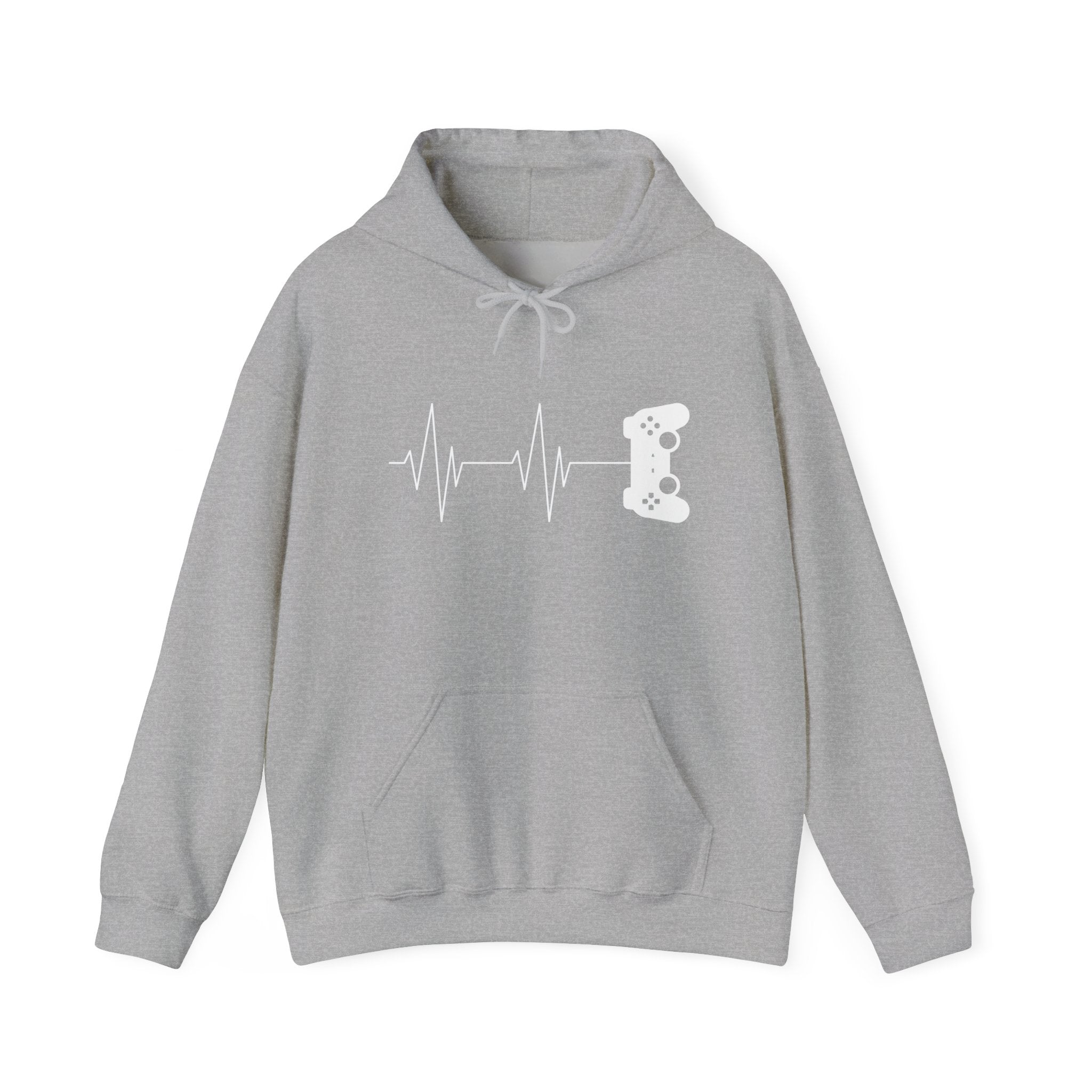 Gamer Heartbeat - Video Gaming Addict Hoodie - Unisex Hooded Sweatshirt