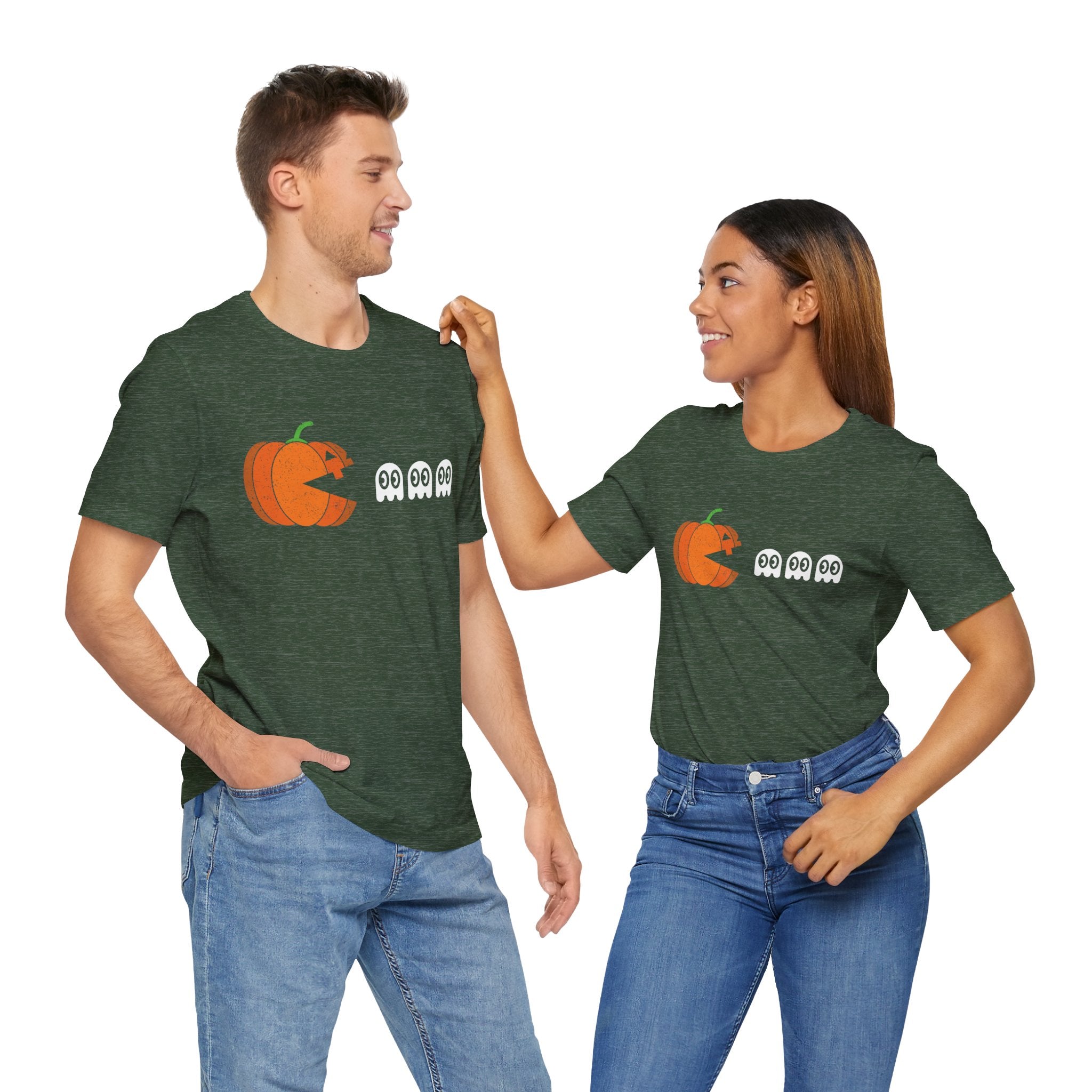 Halloween Retro Gamer - Premium Unisex Crewneck T-Shirt