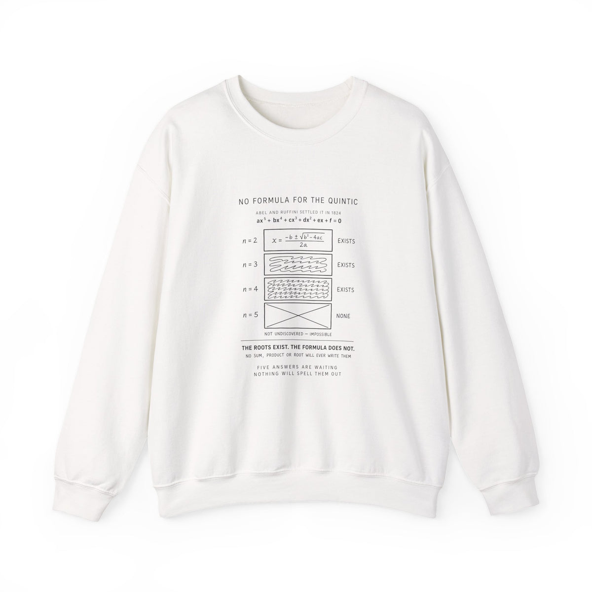 No Formula For The Quintic Sweatshirt