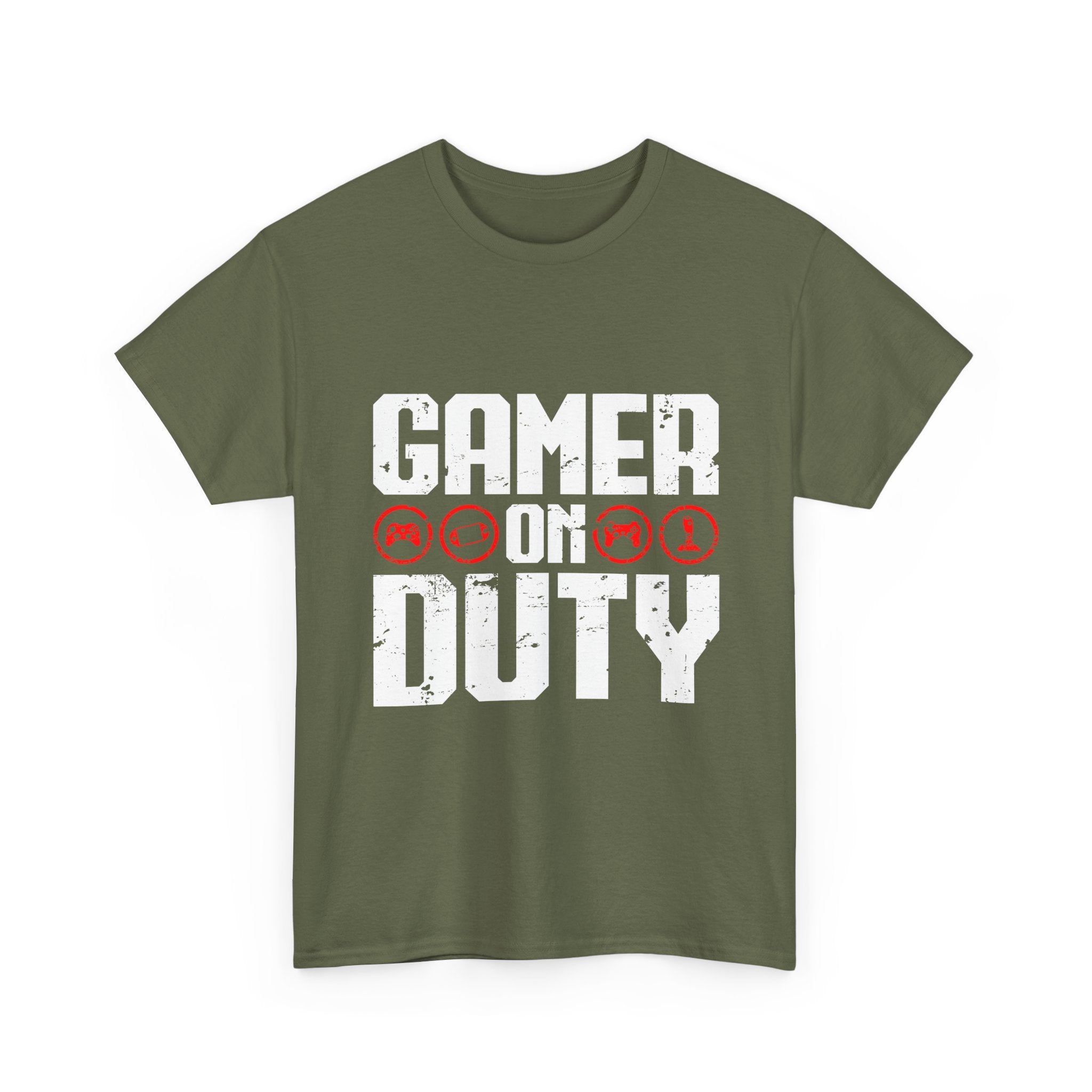 Gamer On Duty T-Shirt - Funny Video Game Lover Gift - Regular Unisex Crewneck T-Shirt