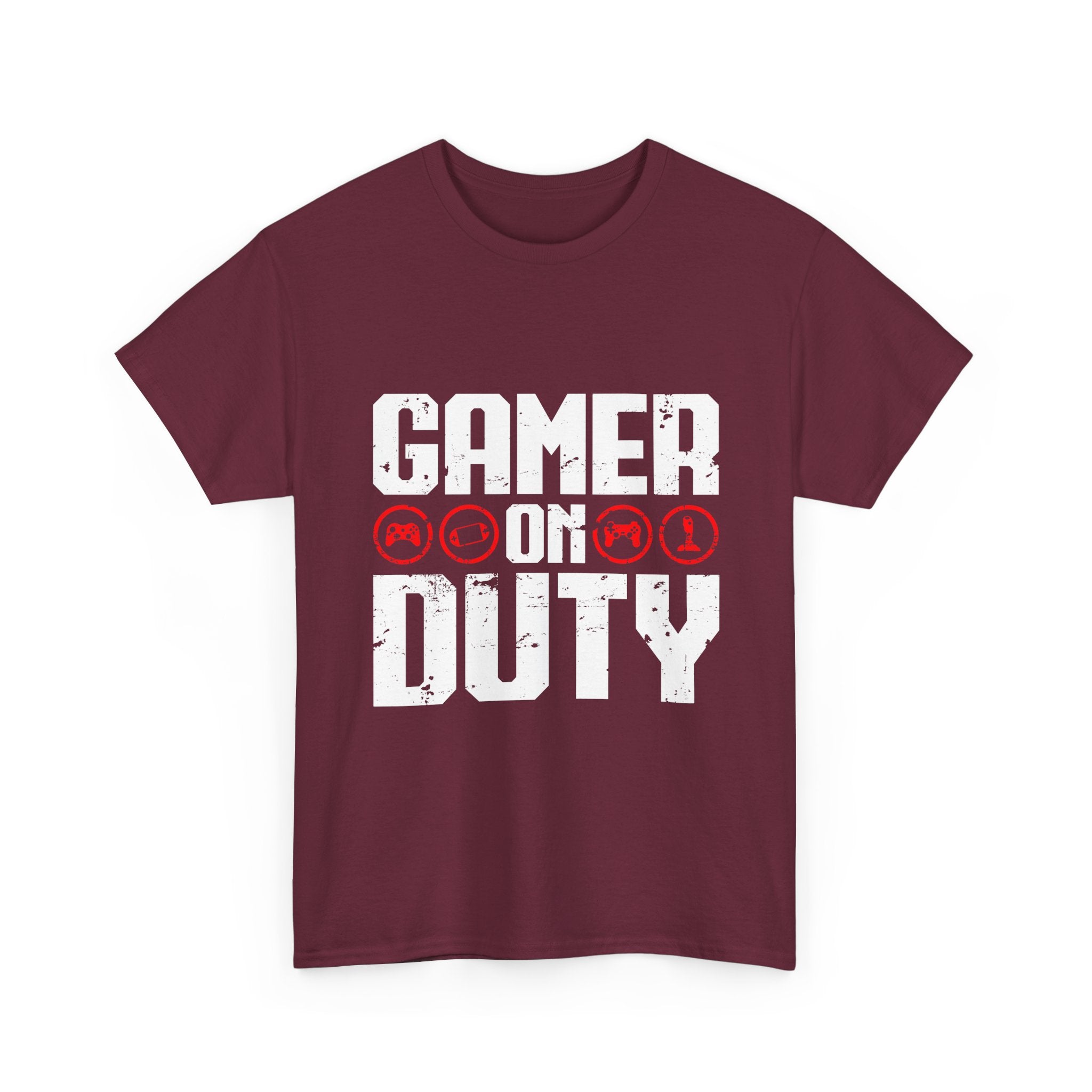 Gamer On Duty T-Shirt - Funny Video Game Lover Gift - Regular Unisex Crewneck T-Shirt