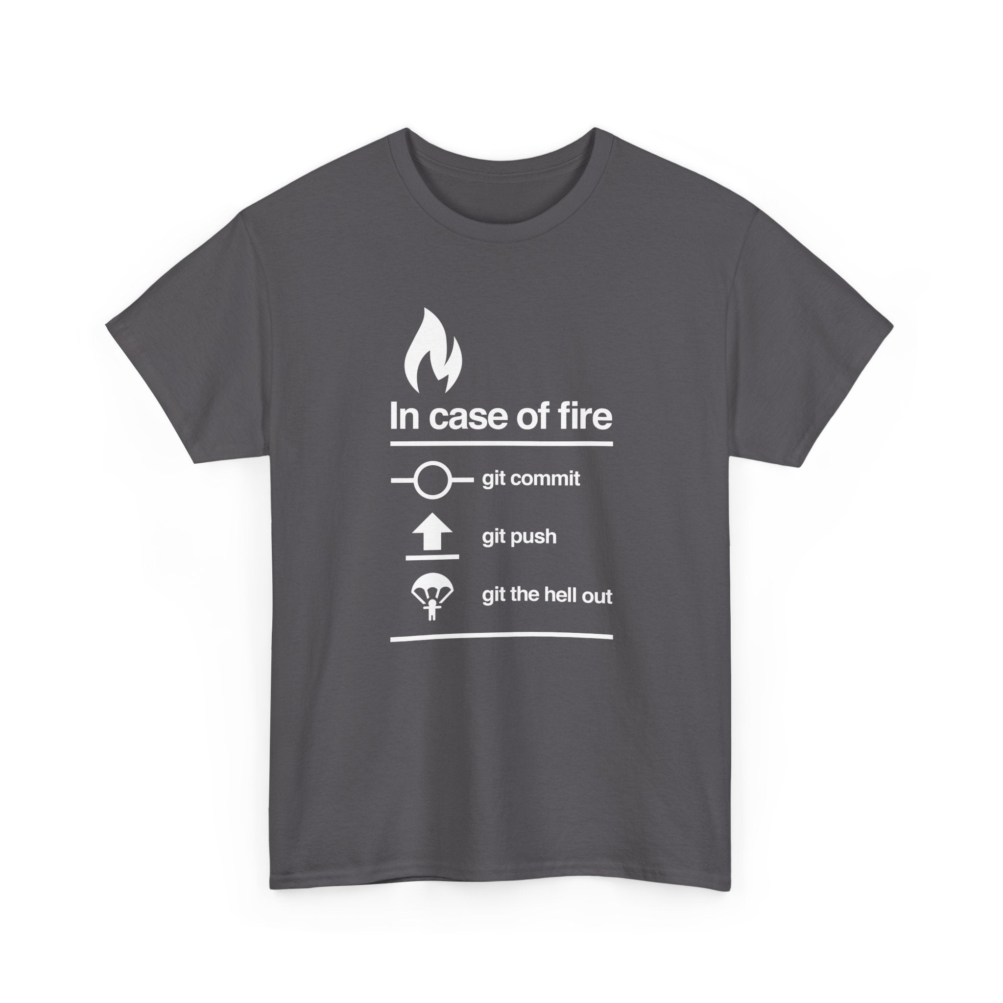 In Case Of Fire Git Commit - Regular Unisex Crewneck T-Shirt
