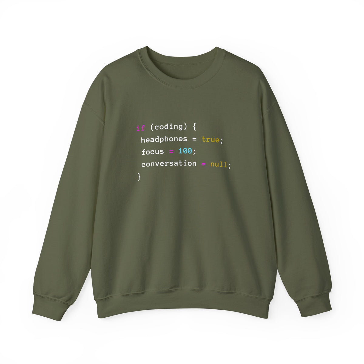 Coding With Headphones Sweatshirt
