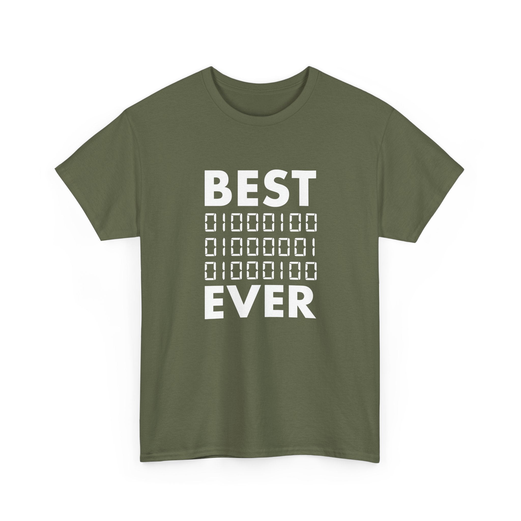 Best Dad Ever In Binary Code - Unisex Regular Crewneck T-Shirt