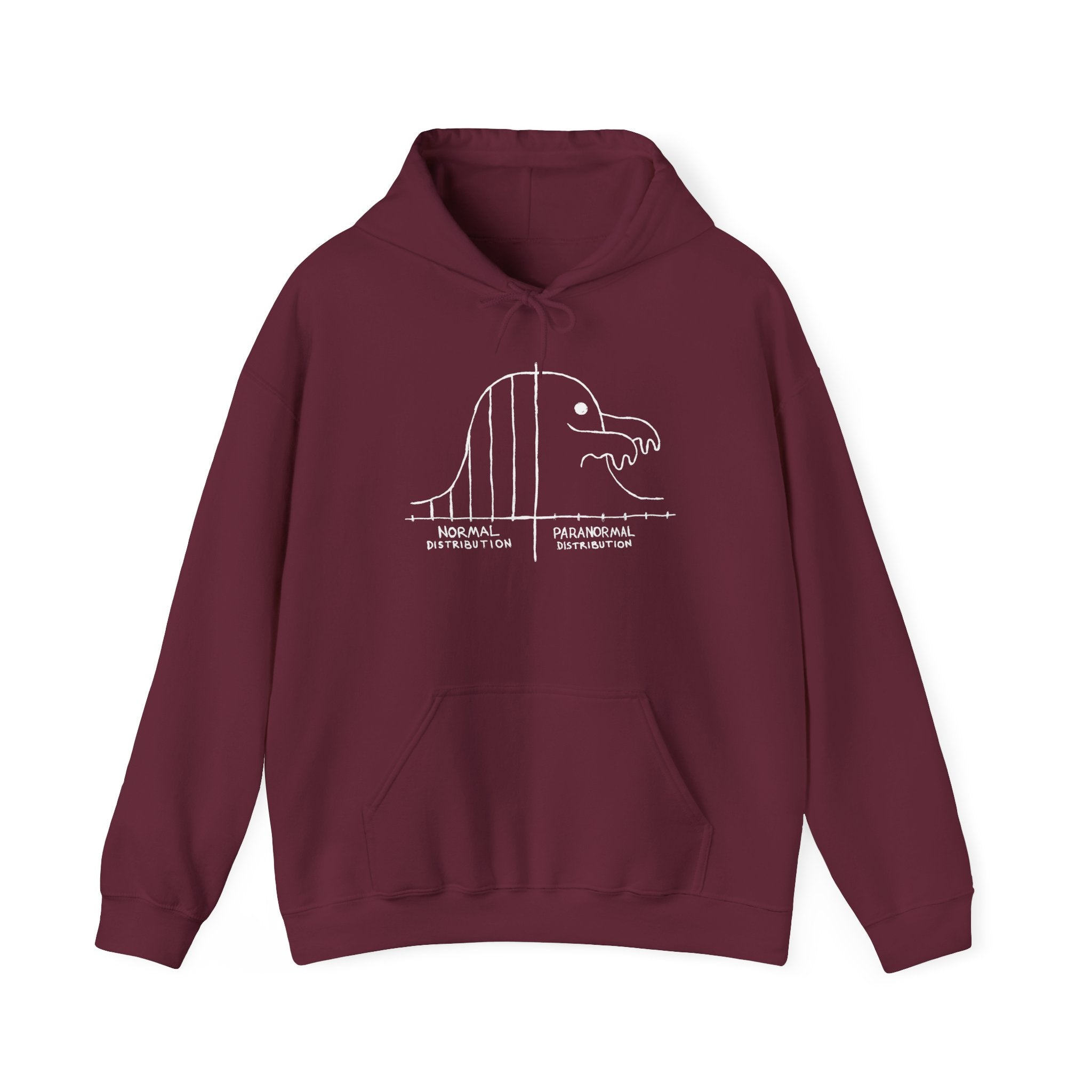 Math Statistics Paranormal Distribution Halloween Ghost - Unisex Heavy Blend Hooded Sweatshirt