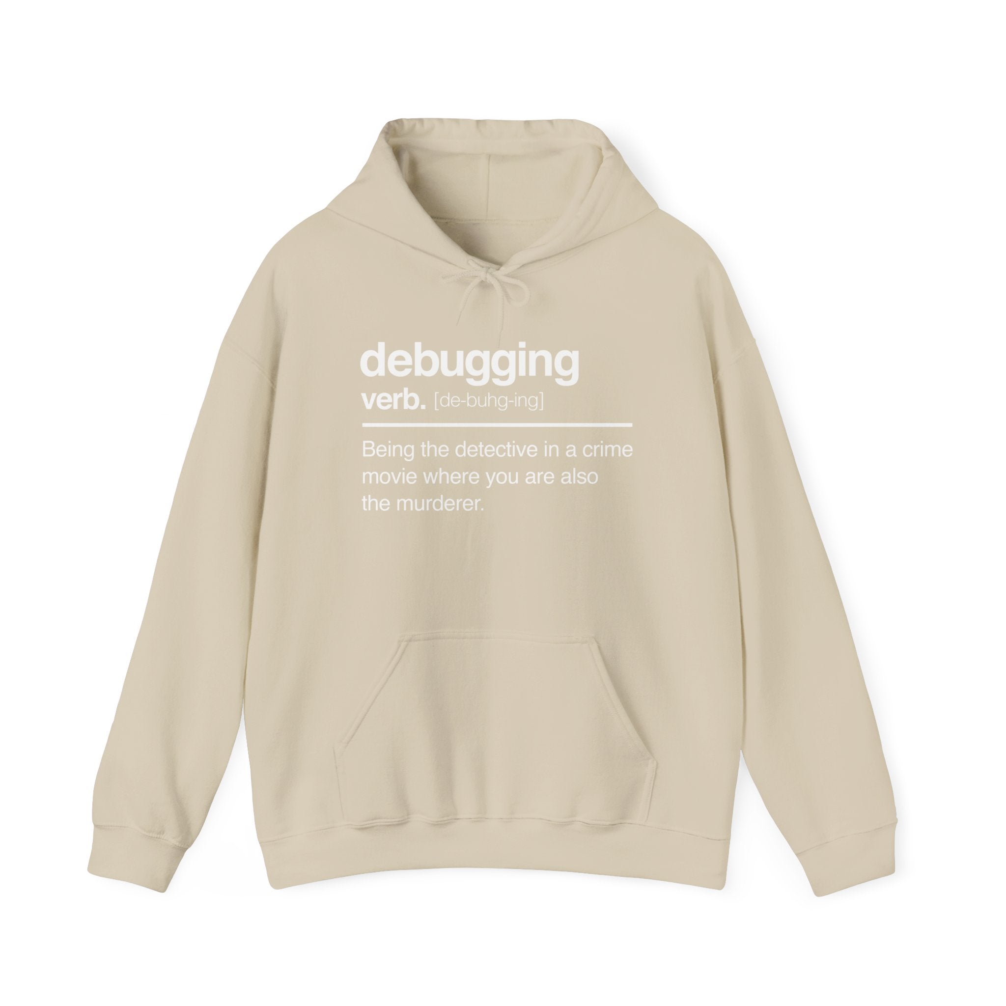Debugging Verb - Nerd Hoodie - It Hoodie - Unisex Hooded Sweatshirt