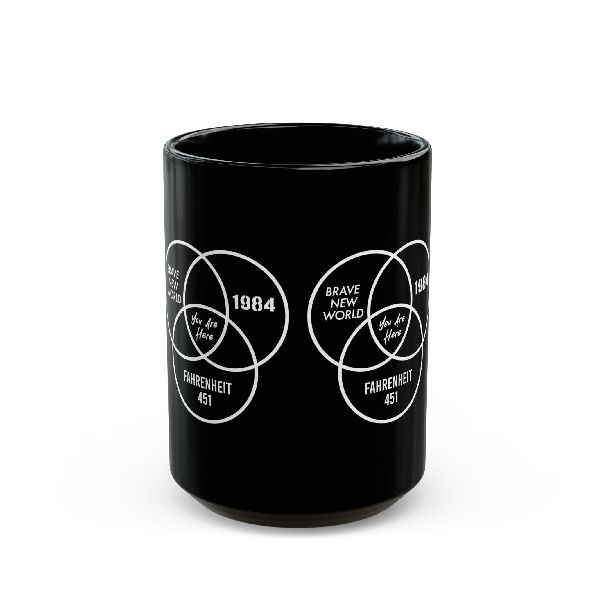You Are Here - Dystopian Books - Black Glossy Mug
