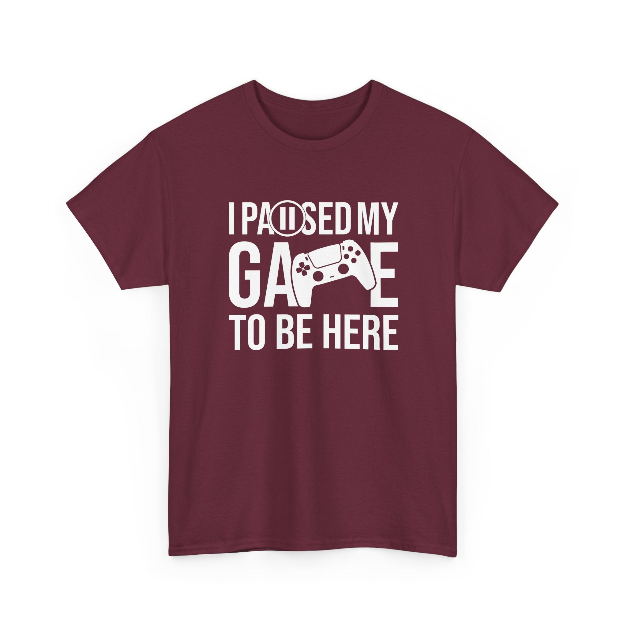 I Paused My Game To Be Here - Geek Gamer Pad Player - Regular Unisex Crewneck T-Shirt