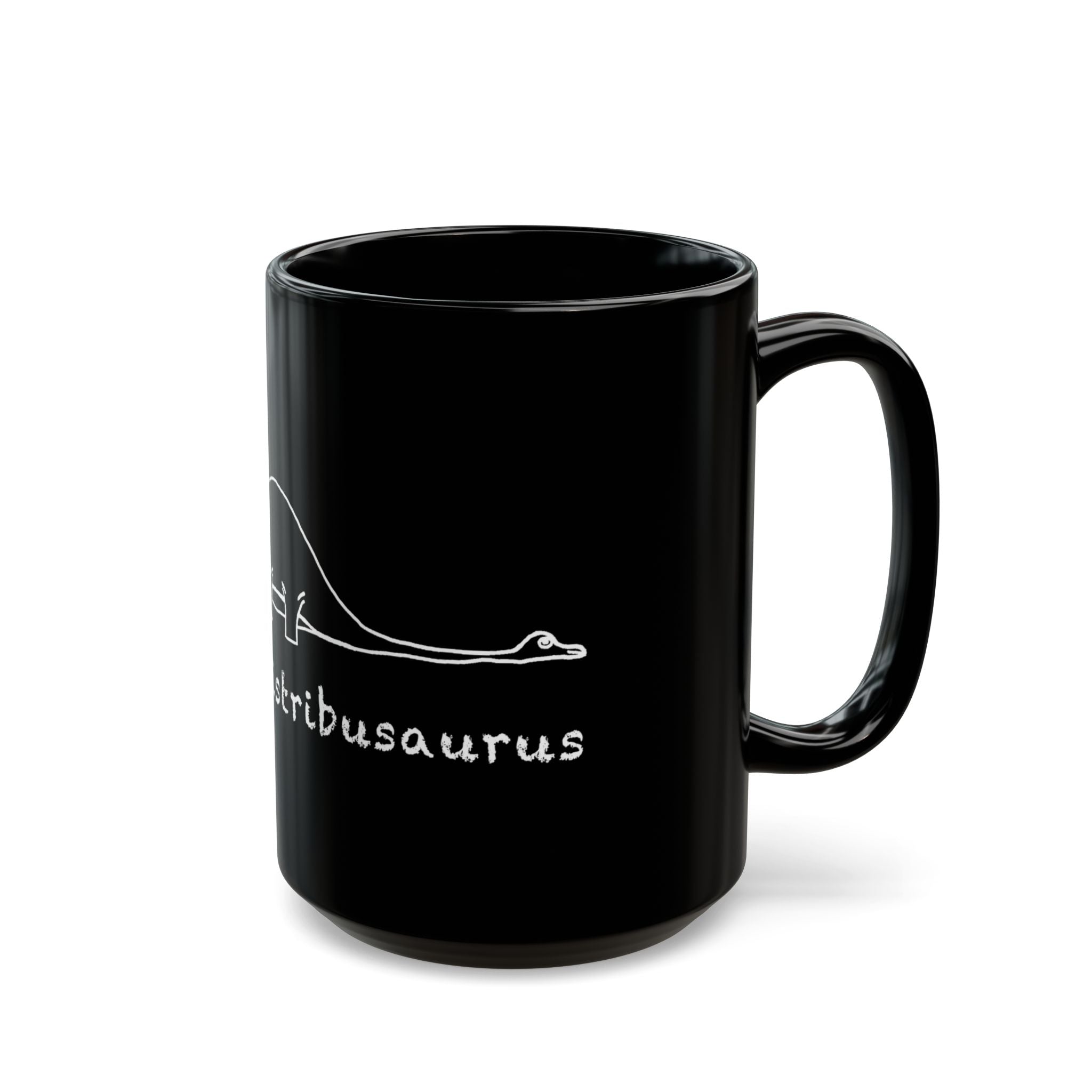 Math Statistics - Normaldistribusaurus - Black Glossy Mug