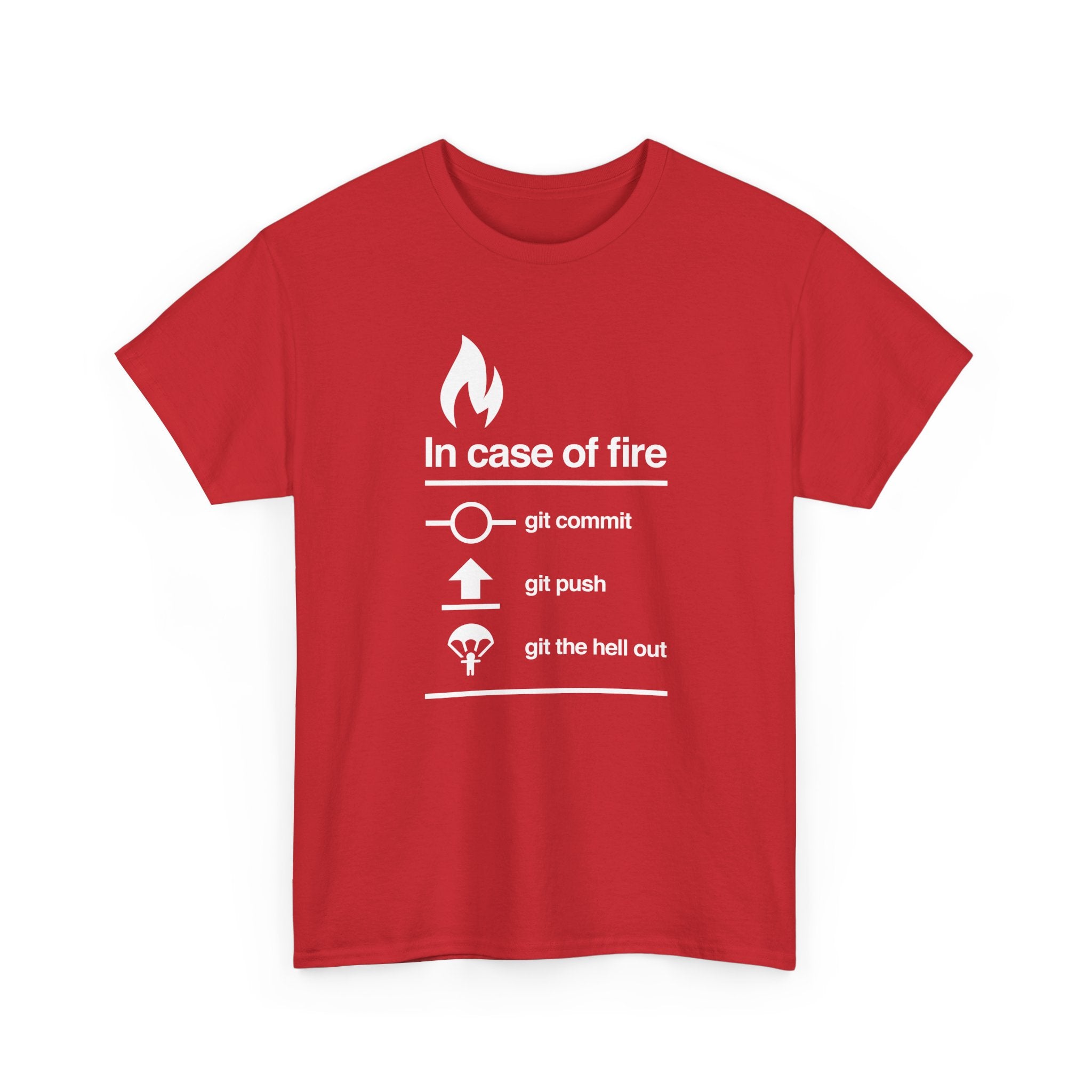 In Case Of Fire Git Commit - Regular Unisex Crewneck T-Shirt
