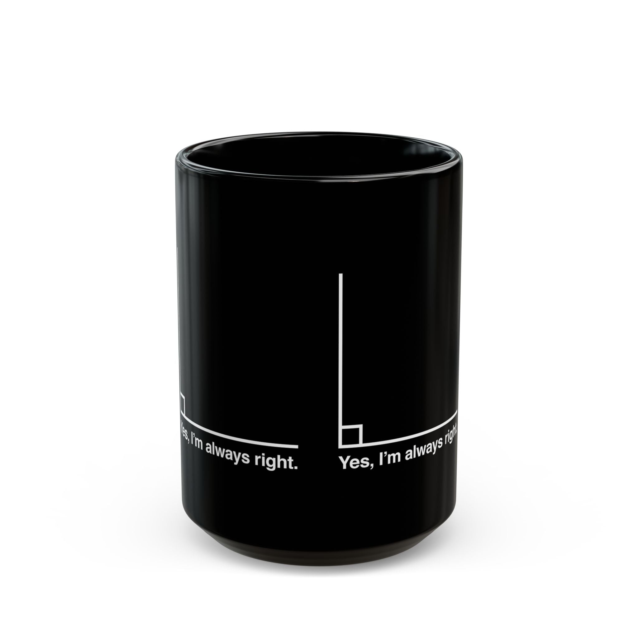 Yes I’m Always Right - Black Glossy Mug