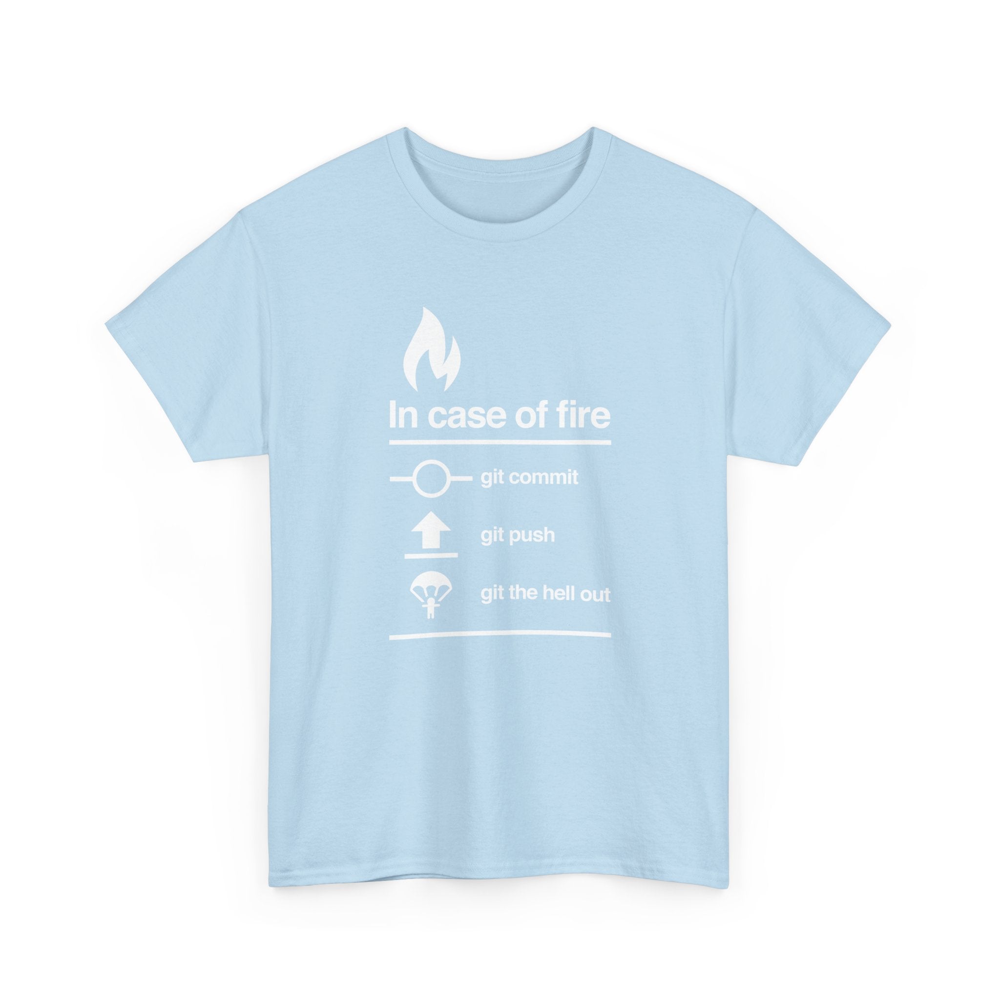 In Case Of Fire Git Commit - Regular Unisex Crewneck T-Shirt