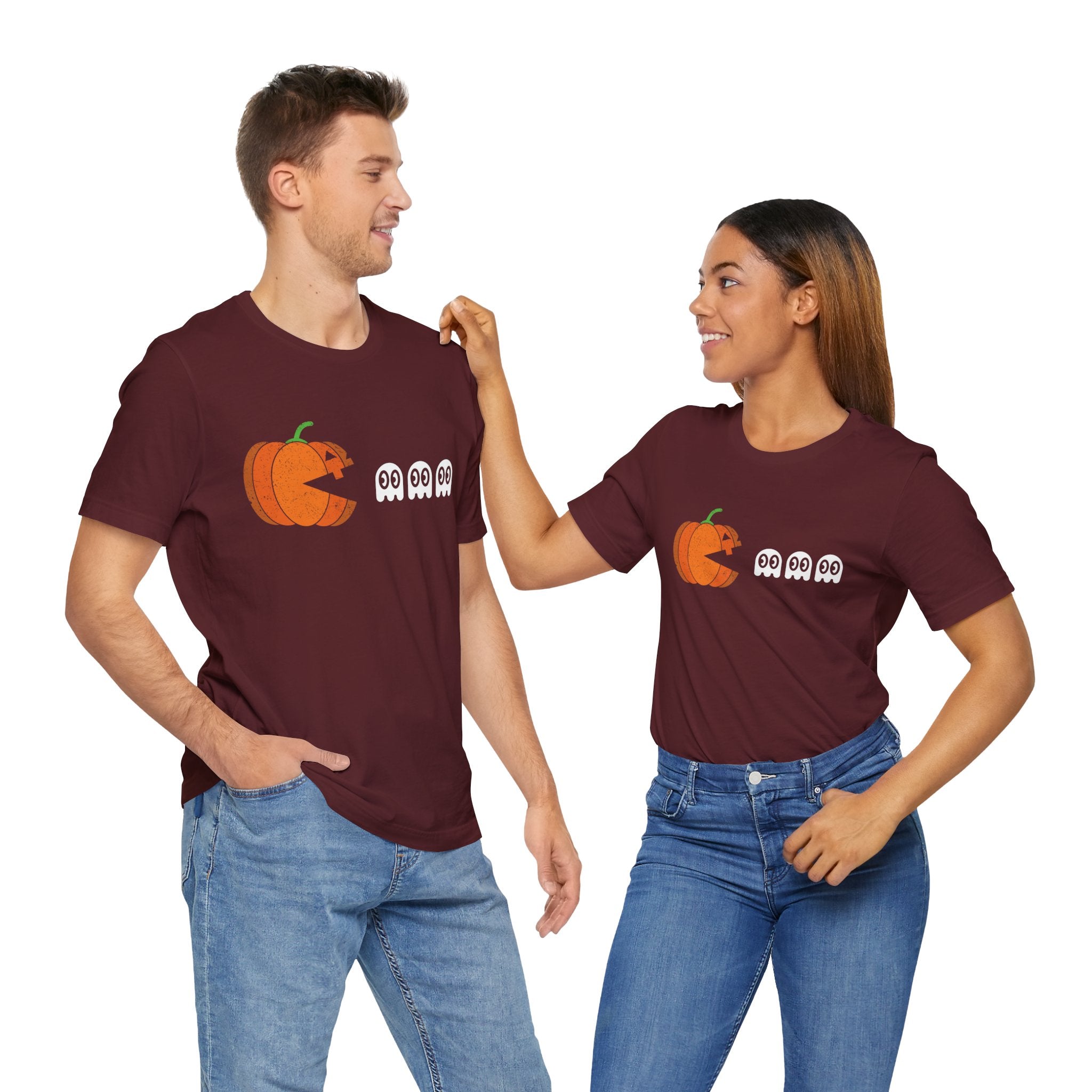 Halloween Retro Gamer - Premium Unisex Crewneck T-Shirt