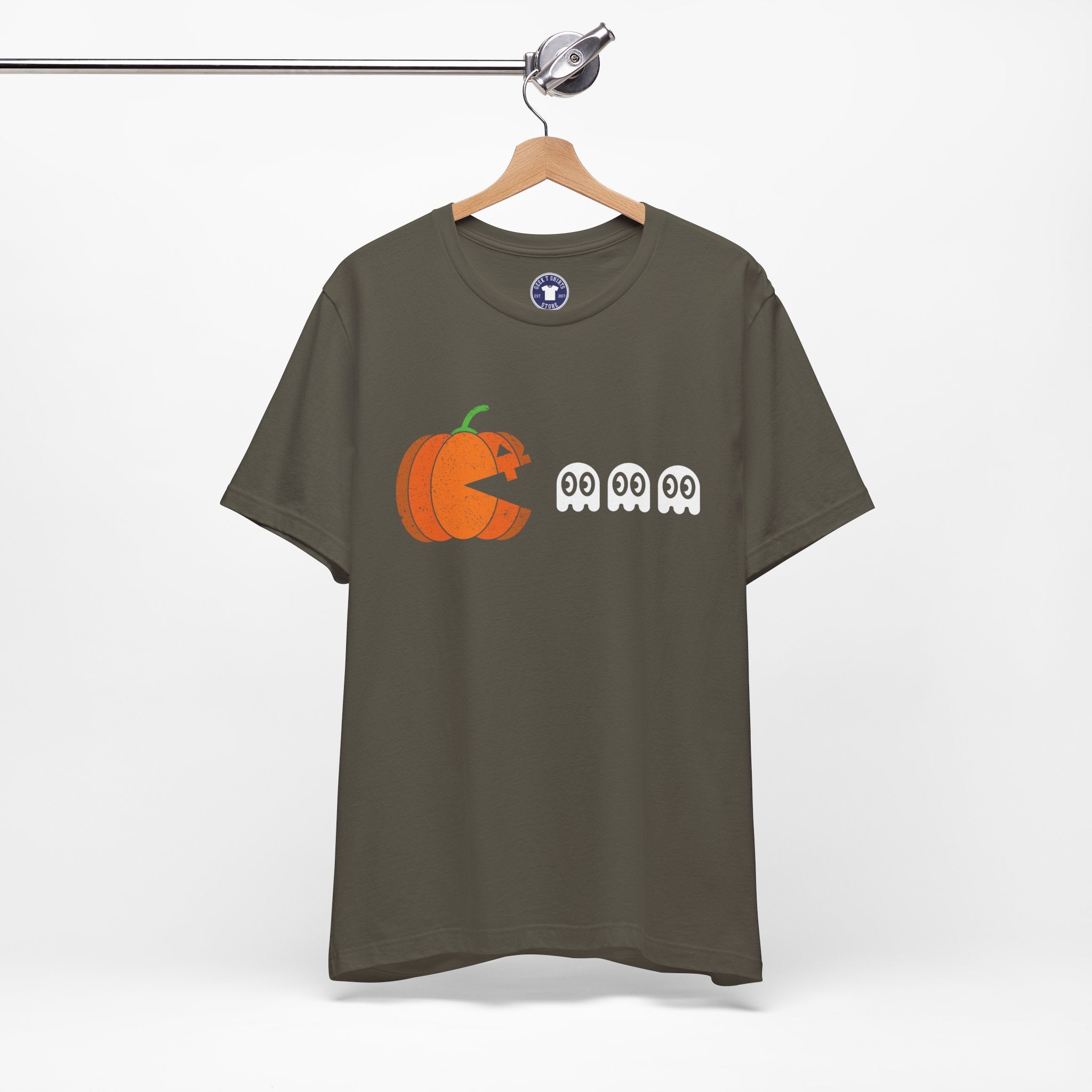 Halloween Retro Gamer - Premium Unisex Crewneck T-Shirt