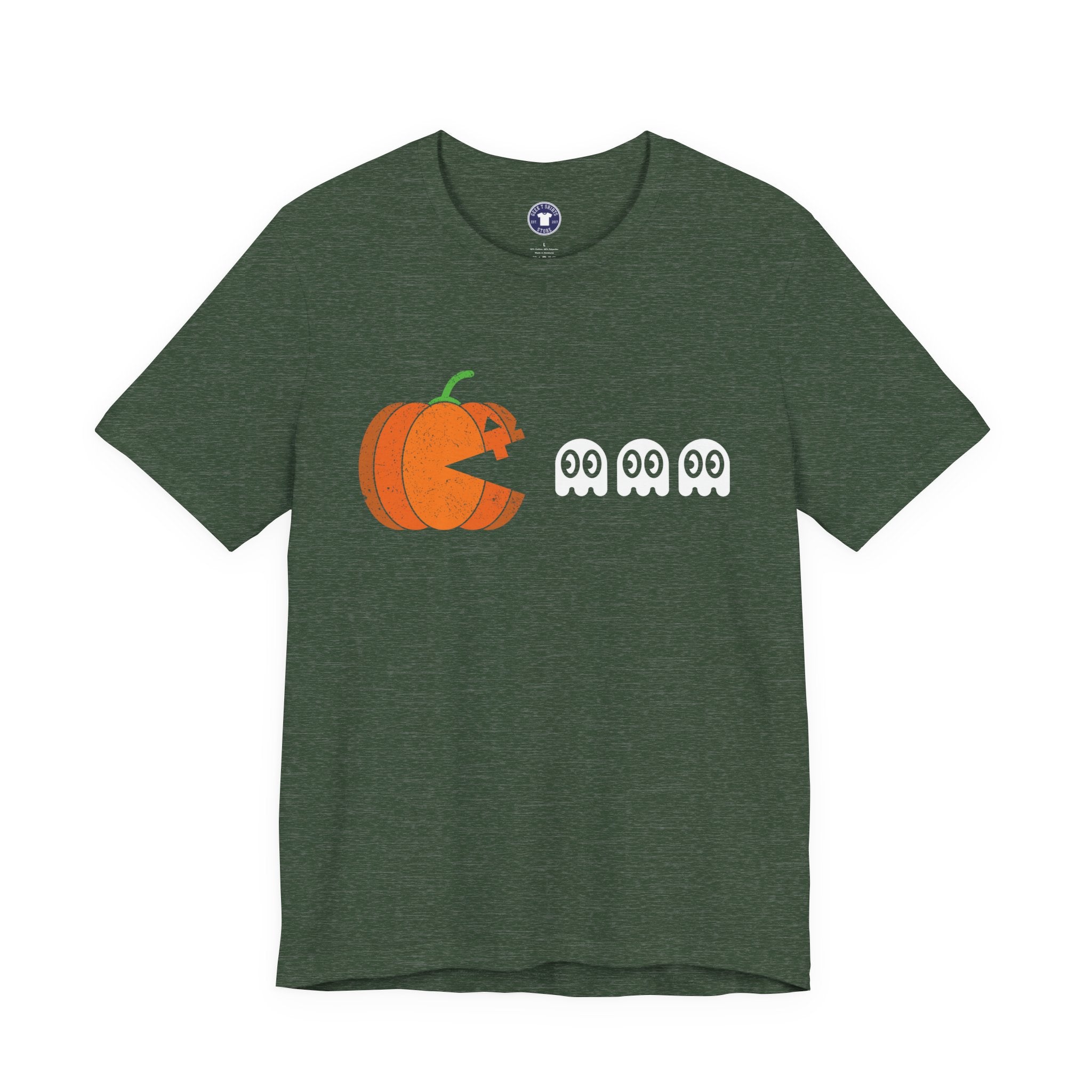 Halloween Retro Gamer - Premium Unisex Crewneck T-Shirt