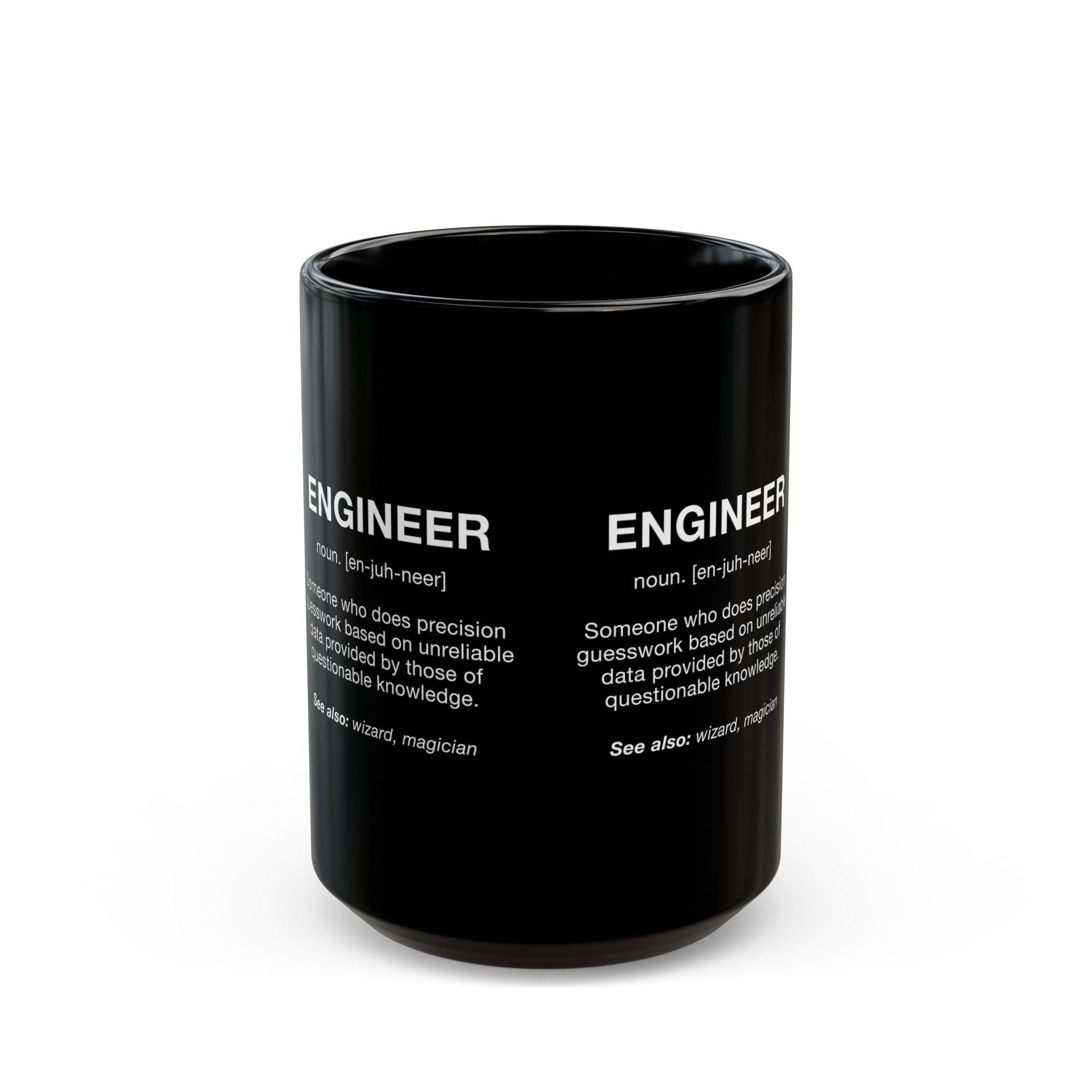 Engineer Noun - Engineering - Black Glossy Mug