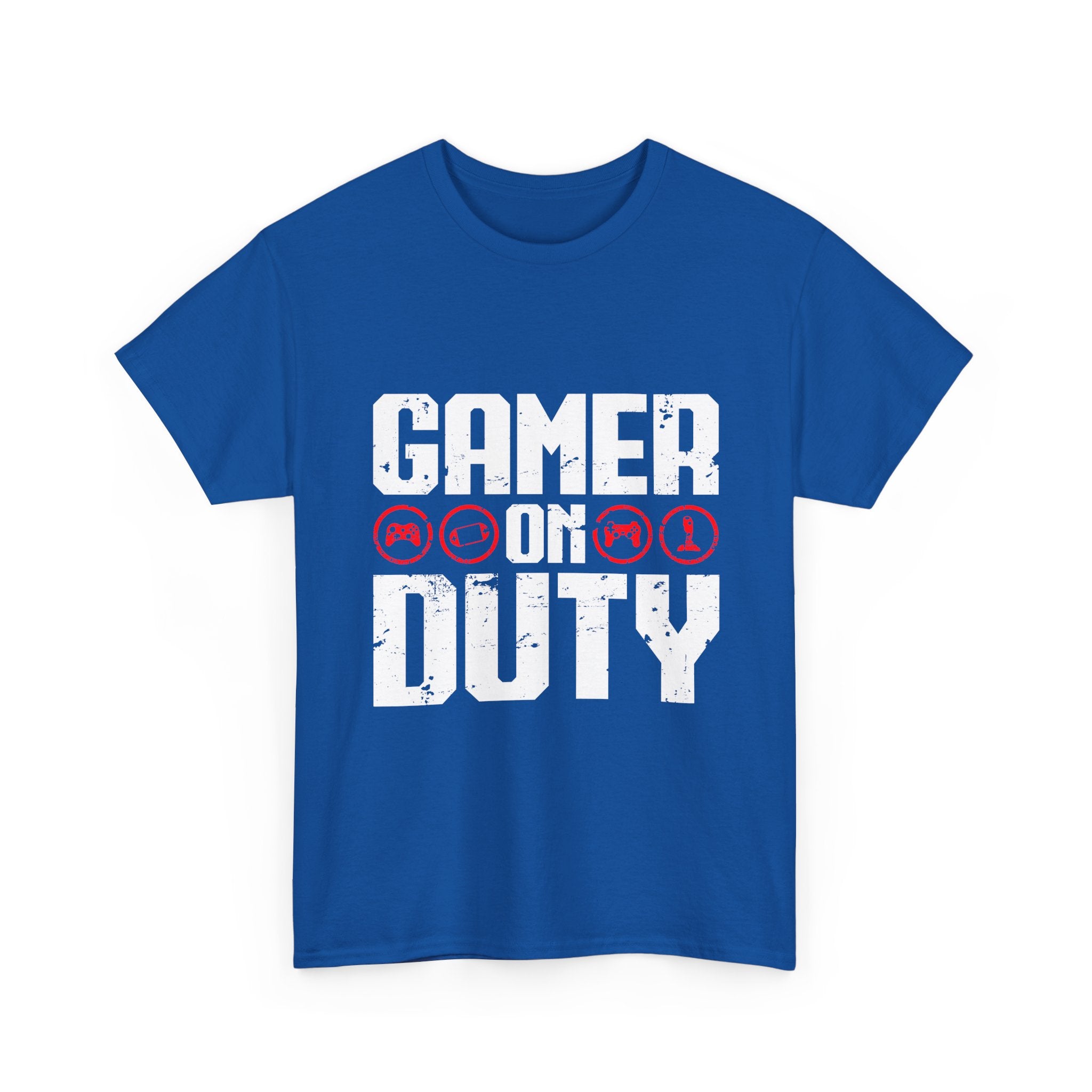 Gamer On Duty T-Shirt - Funny Video Game Lover Gift - Regular Unisex Crewneck T-Shirt