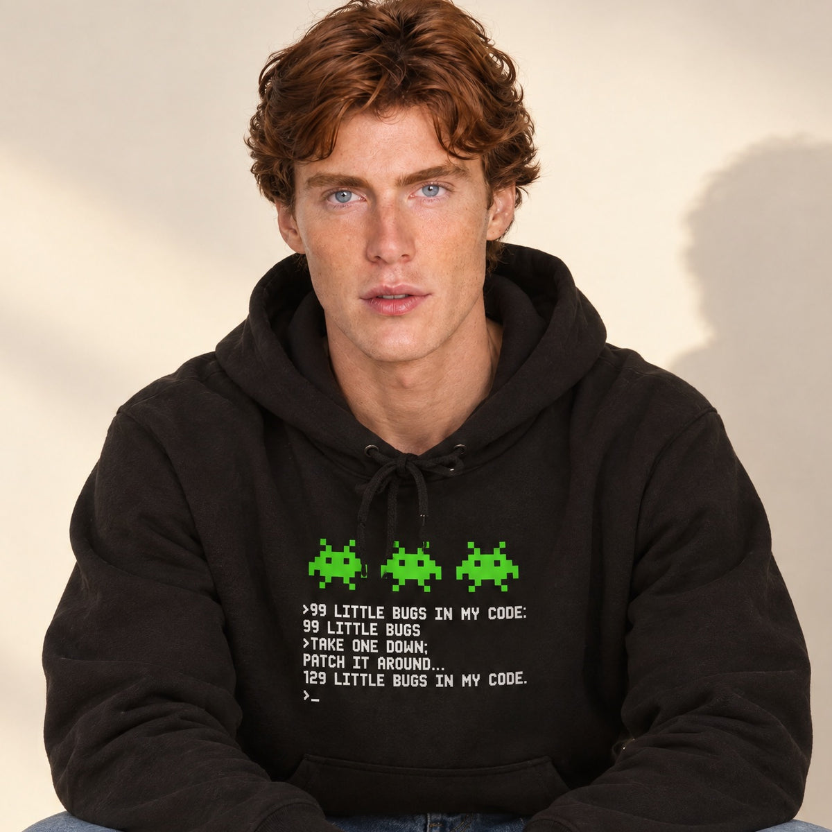 99 little bugs in the code hoodie model