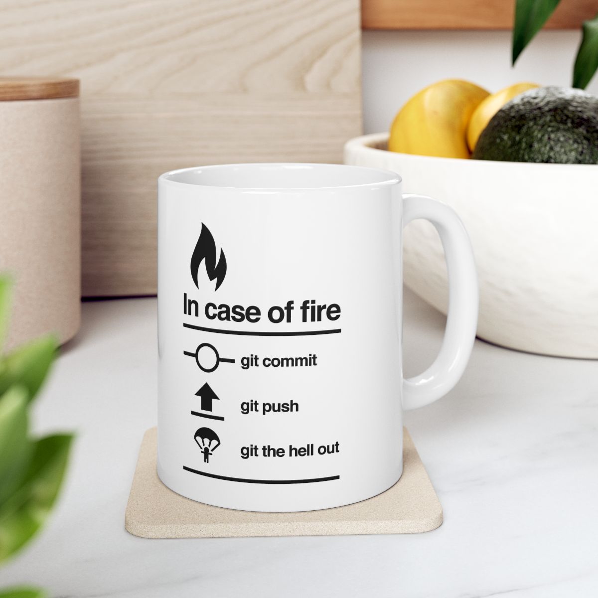 In Case Of Fire Git Commit Mug context-4