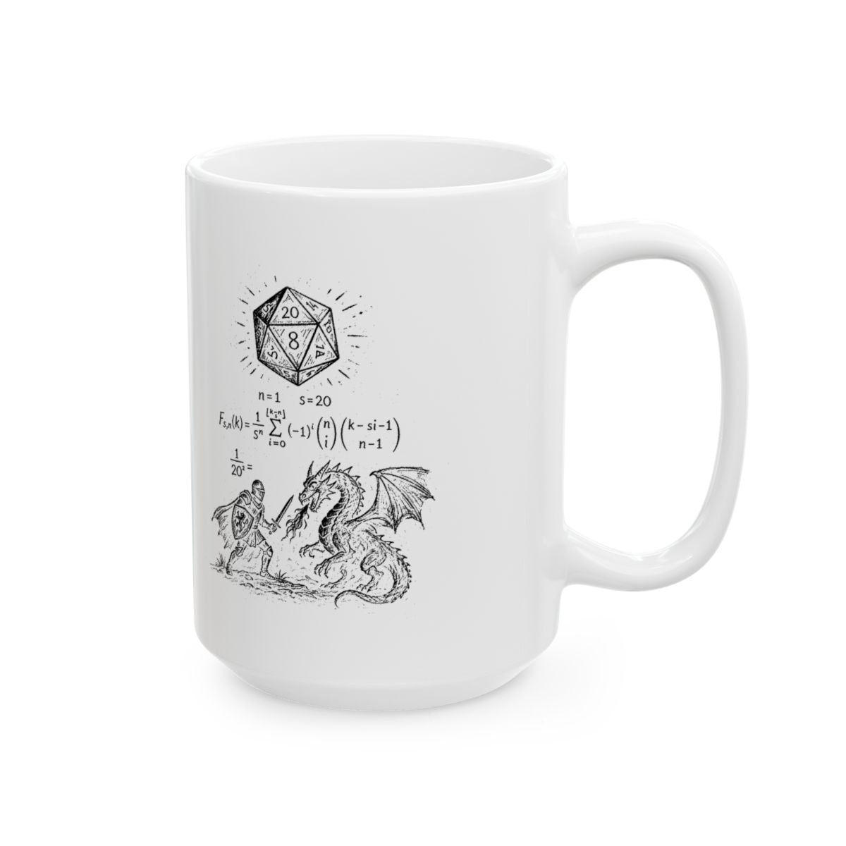 Knight vs Dragon Mug right #Size_15oz