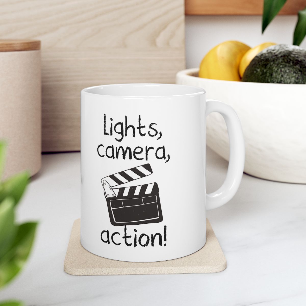 Lights Camera Action Mug context-4