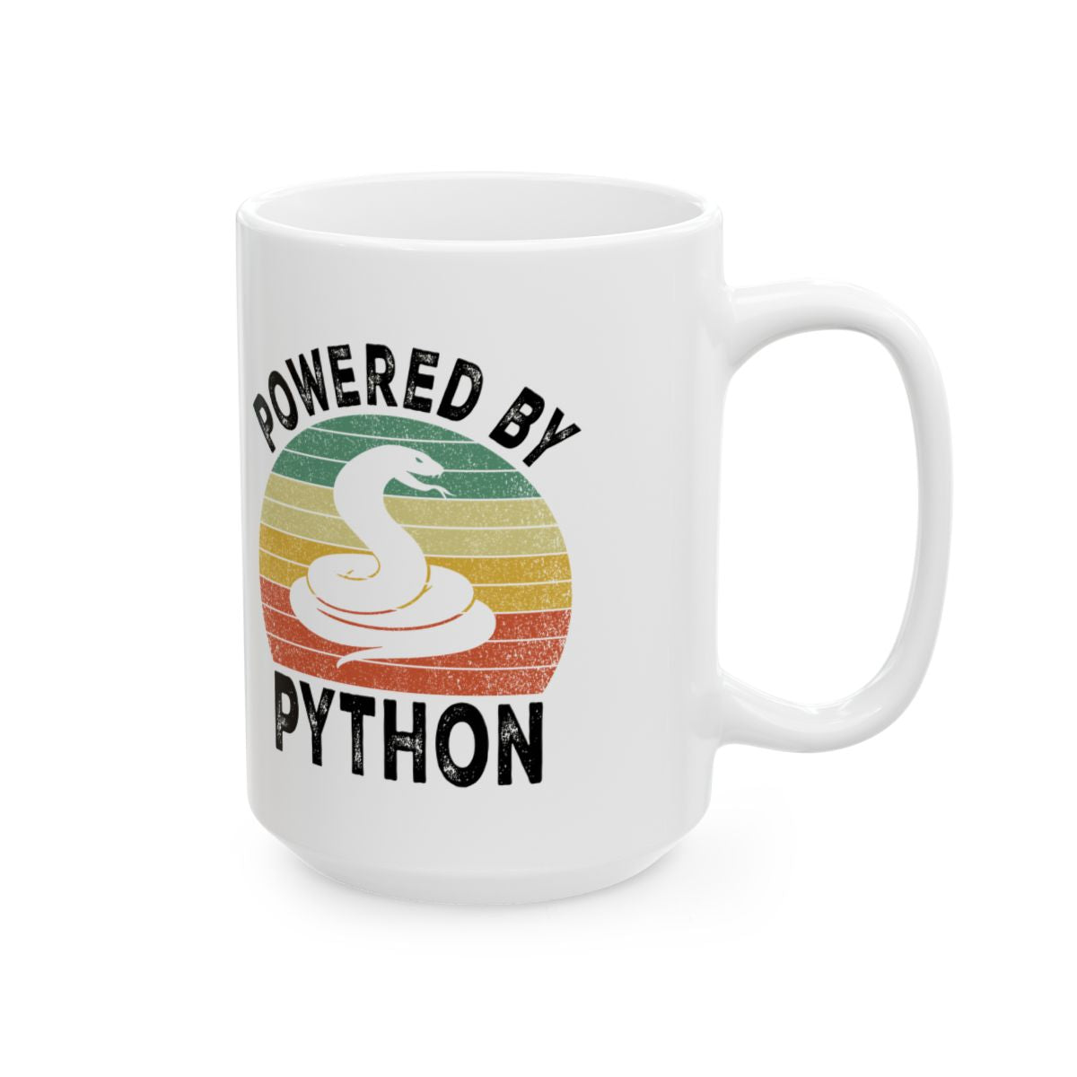 Powered By Python Mug right #Size_15oz