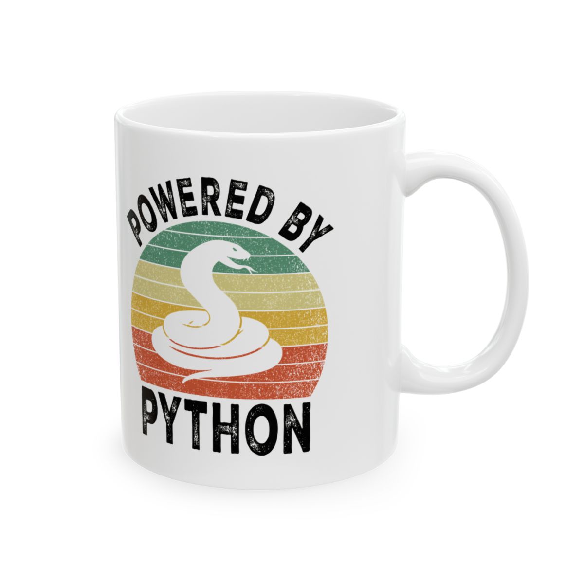 Powered By Python Mug right #Size_11oz