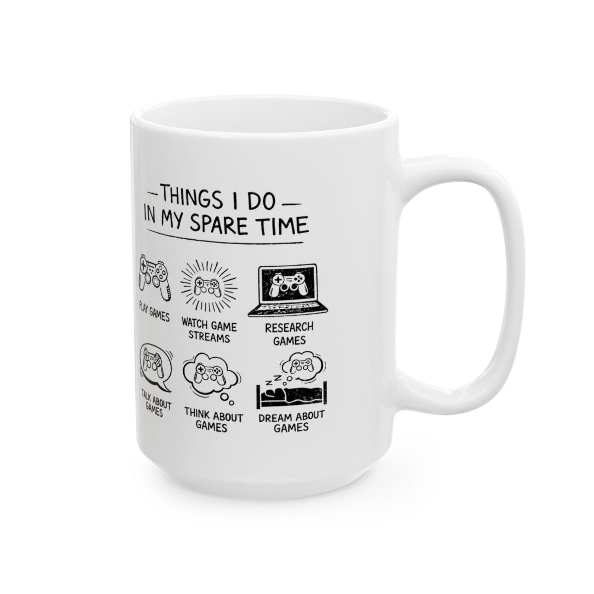 Things I Do In My Spare Time Mug right #Size_15oz