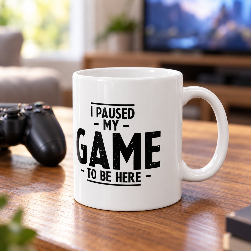 I Paused My Game To Be Here mug