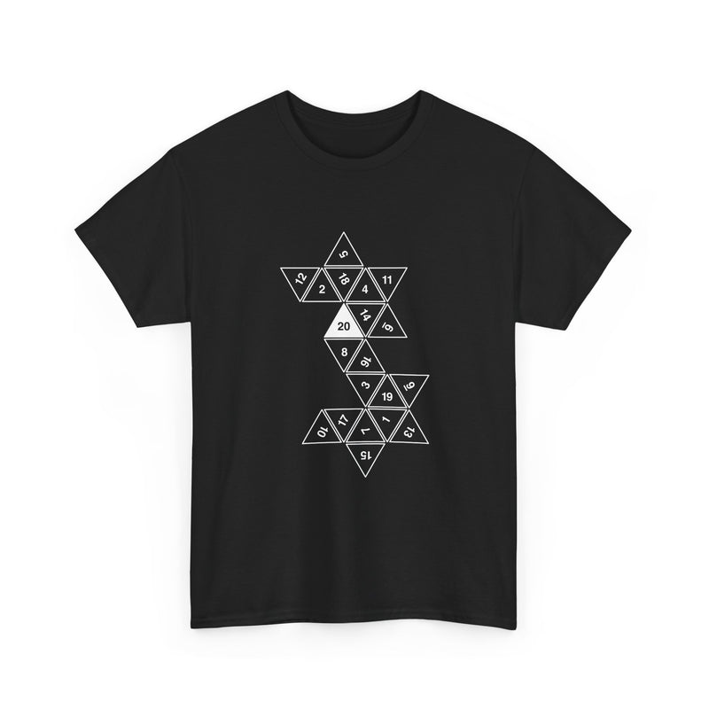 Geometric Dice Pattern T-Shirt, RPG Dice Art Tee, Tabletop Gaming Shirt, Geek T-Shirt, Nerd Shirt, Math Lover Gift, Strategy Game Apparel