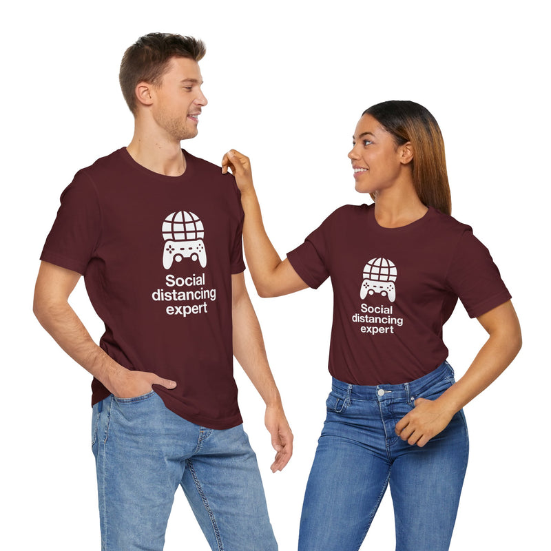 Social Distancing Expert - Premium Unisex Crewneck T-Shirt