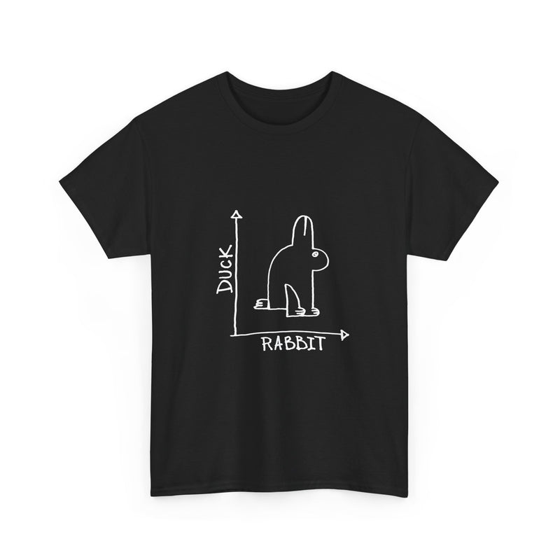 Duck Rabbit Illusion T-Shirt, Optical Illusion Tee, Geek T-Shirt, Nerd Shirt, Funny Animal Puzzle Top, Unique Gift for Art Fans