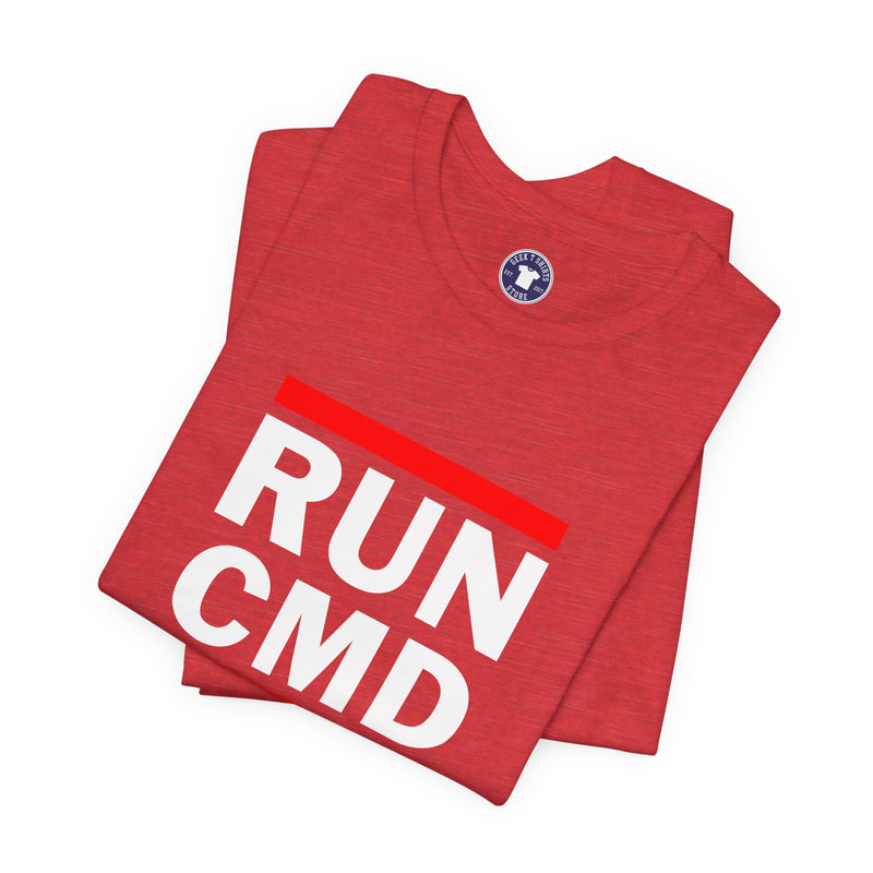 Run CMD C - IT Shirt - Funny Coder Shirt - MS-Dos - Premium Unisex Crewneck T-shirt
