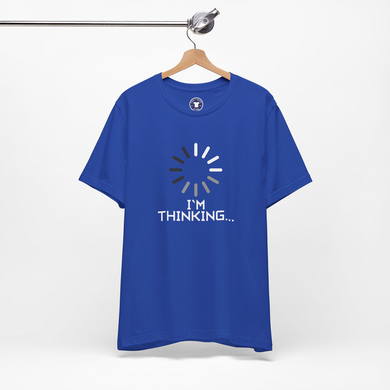 I'm Thinking Loading Wheel - Funny Coder Shirt - Premium Unisex Crewneck T-Shirt