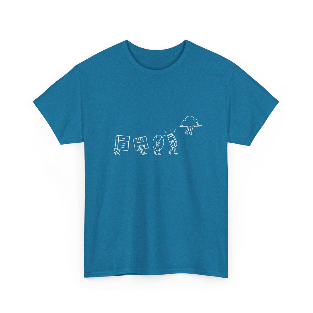 Computer Storage Evolution Cloud - It Coding - Regular Unisex Crewneck T-Shirt