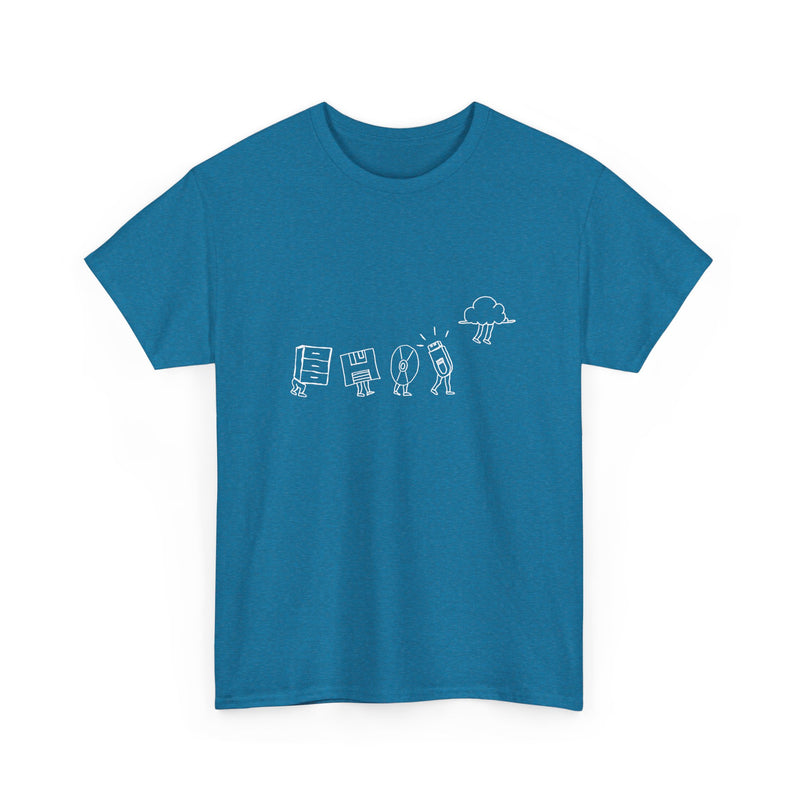 Computer Storage Evolution Cloud - It Coding - Regular Unisex Crewneck T-Shirt