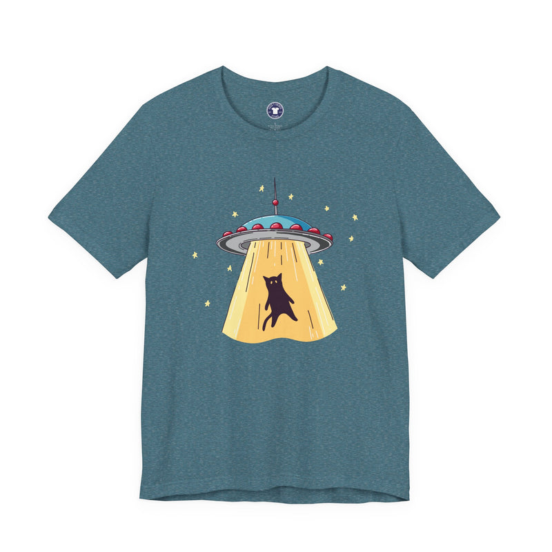 Cat Ufo Abduction - Ufo Shirt - Premium Unisex Crewneck T-Shirt