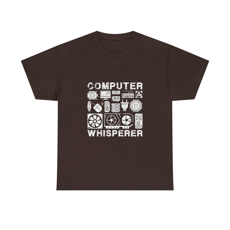 Computer Whisperer T-Shirt, Geek T-Shirt, Nerd Shirt, Tech Lover Tee, Programmer Gift, Retro Computer Parts Art, Electronics Enthusiast Top