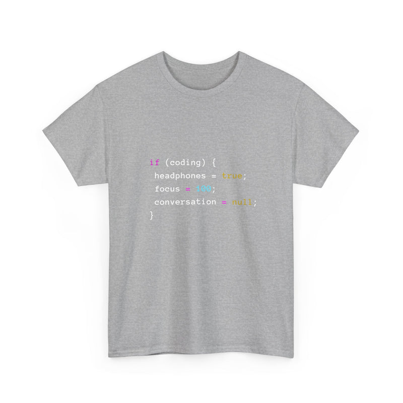 Coding Humor T-Shirt, Programmer Gift Tee, Geek T-Shirt, Nerd Shirt, Tech Lover Apparel, Developer Humor Shirt, Coder Present, Focus Tee