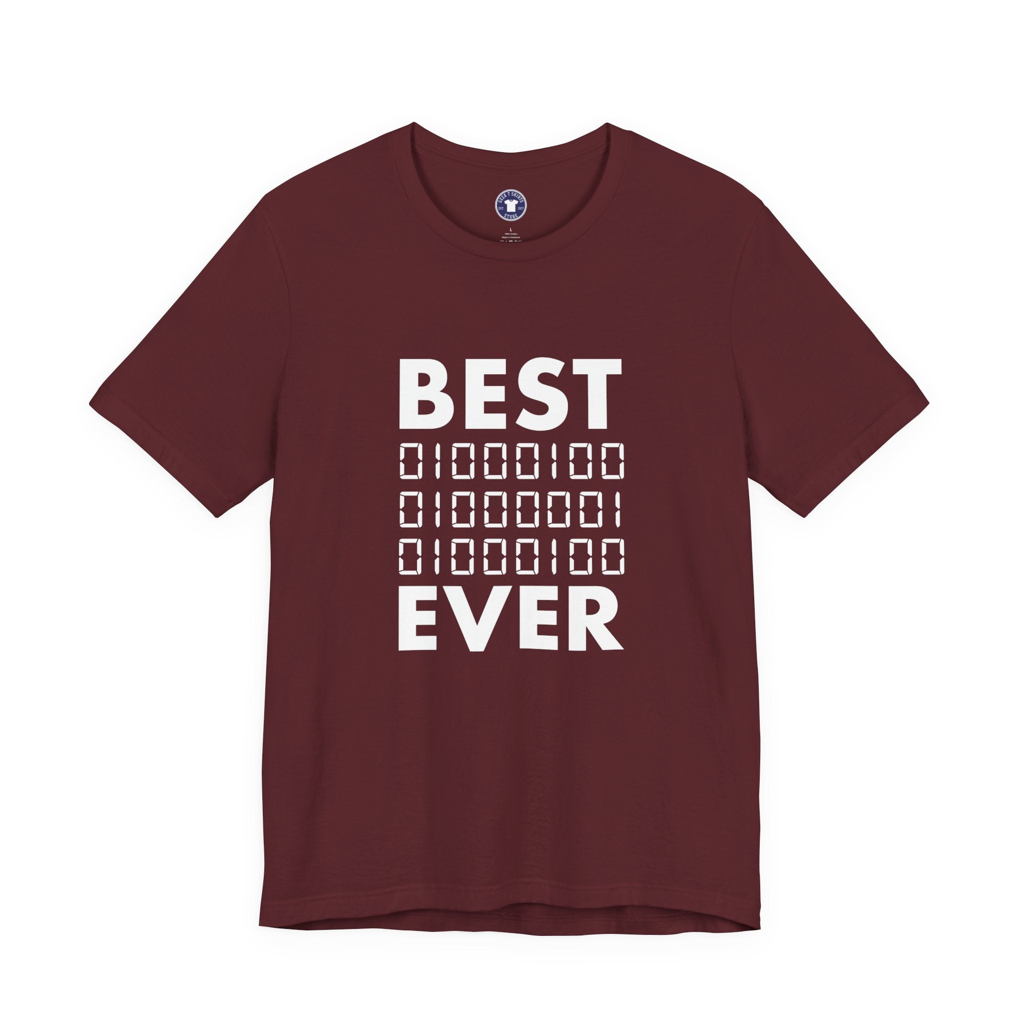 Best Dad Ever In Binary Code - Premium Unisex Crewneck T-Shirt