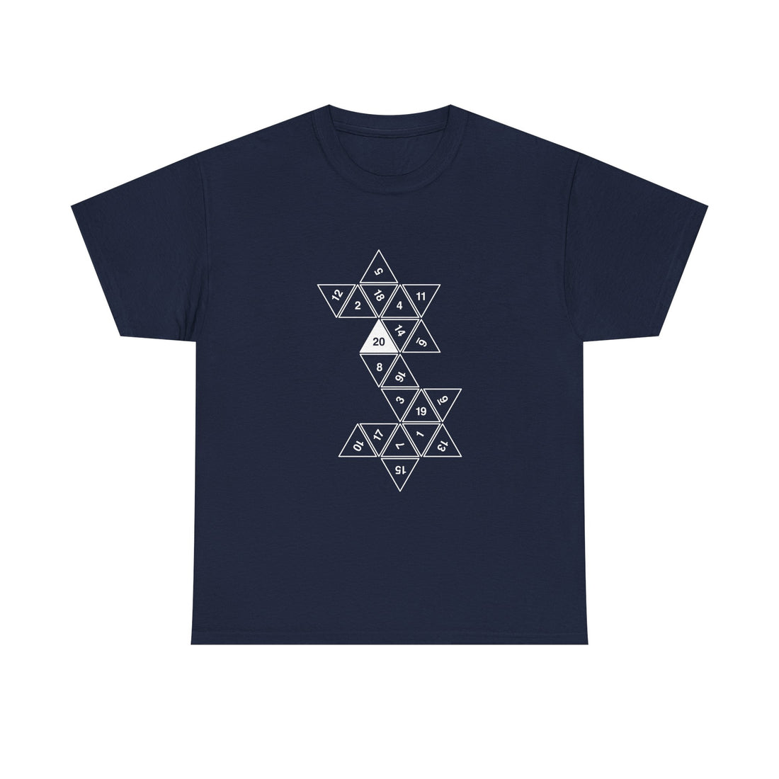 Geometric Dice Pattern T-Shirt, RPG Dice Art Tee, Tabletop Gaming Shirt, Geek T-Shirt, Nerd Shirt, Math Lover Gift, Strategy Game Apparel