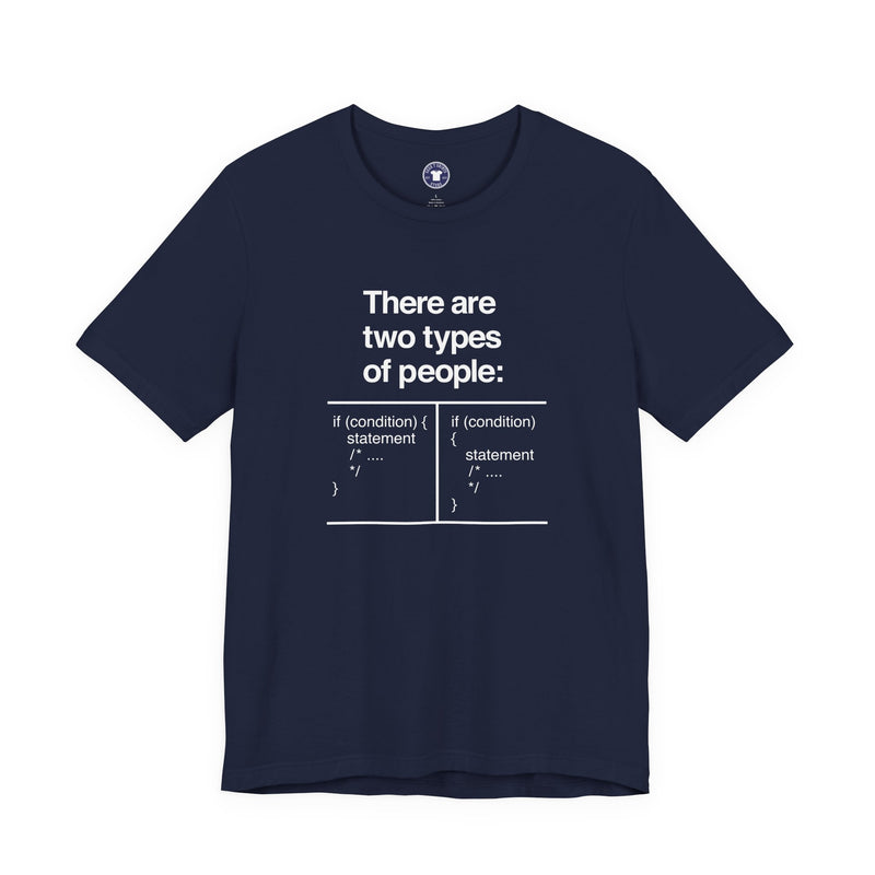 There Are Two Types Of People - Code Shirt - Premium Unisex Crewneck T-Shirt